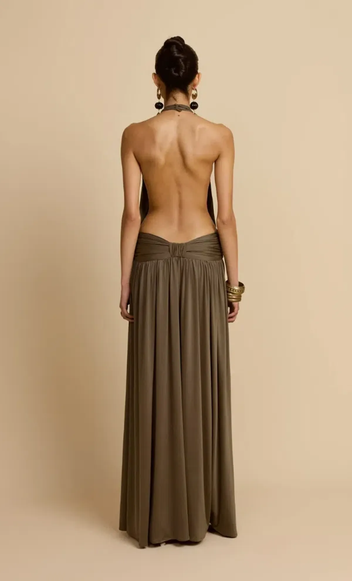 Arcina Ori Santina Maxi Dress Khaki Size XS AU 6 - Image 2
