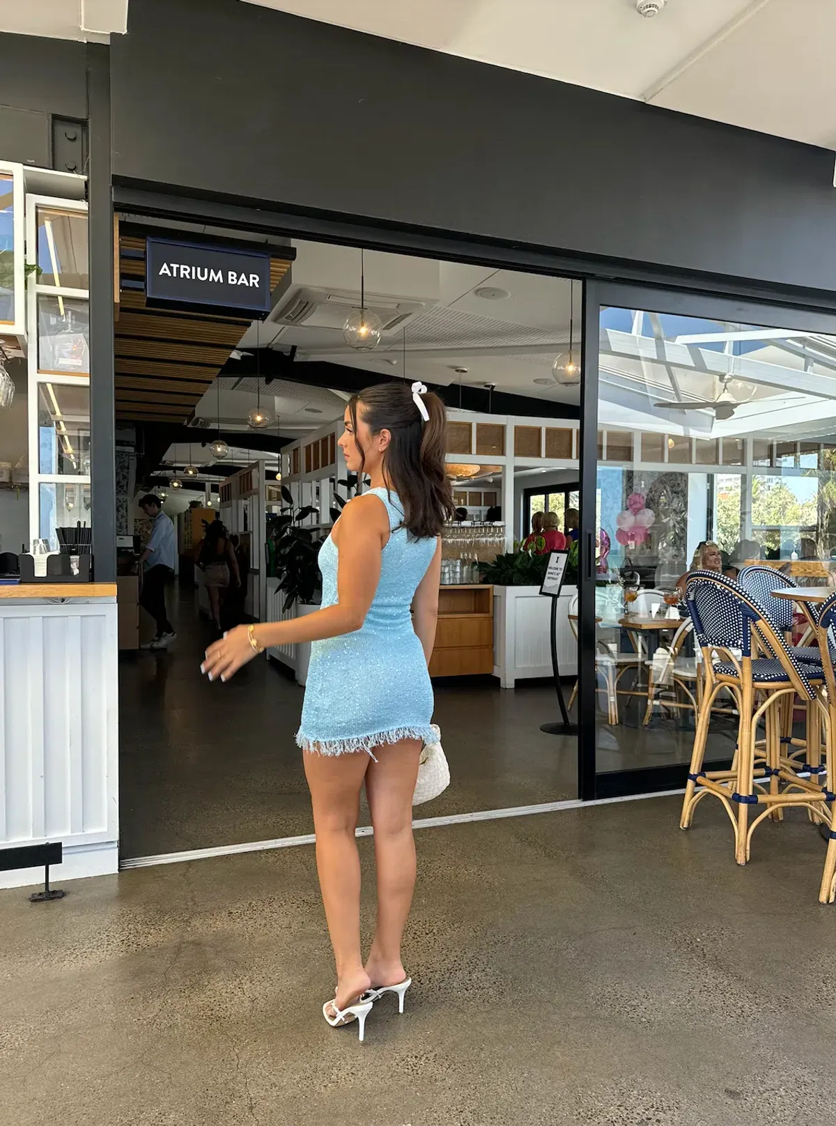 Asta Resort Natalia Mini Dress - Baia Blue Sequin XS - Image 5