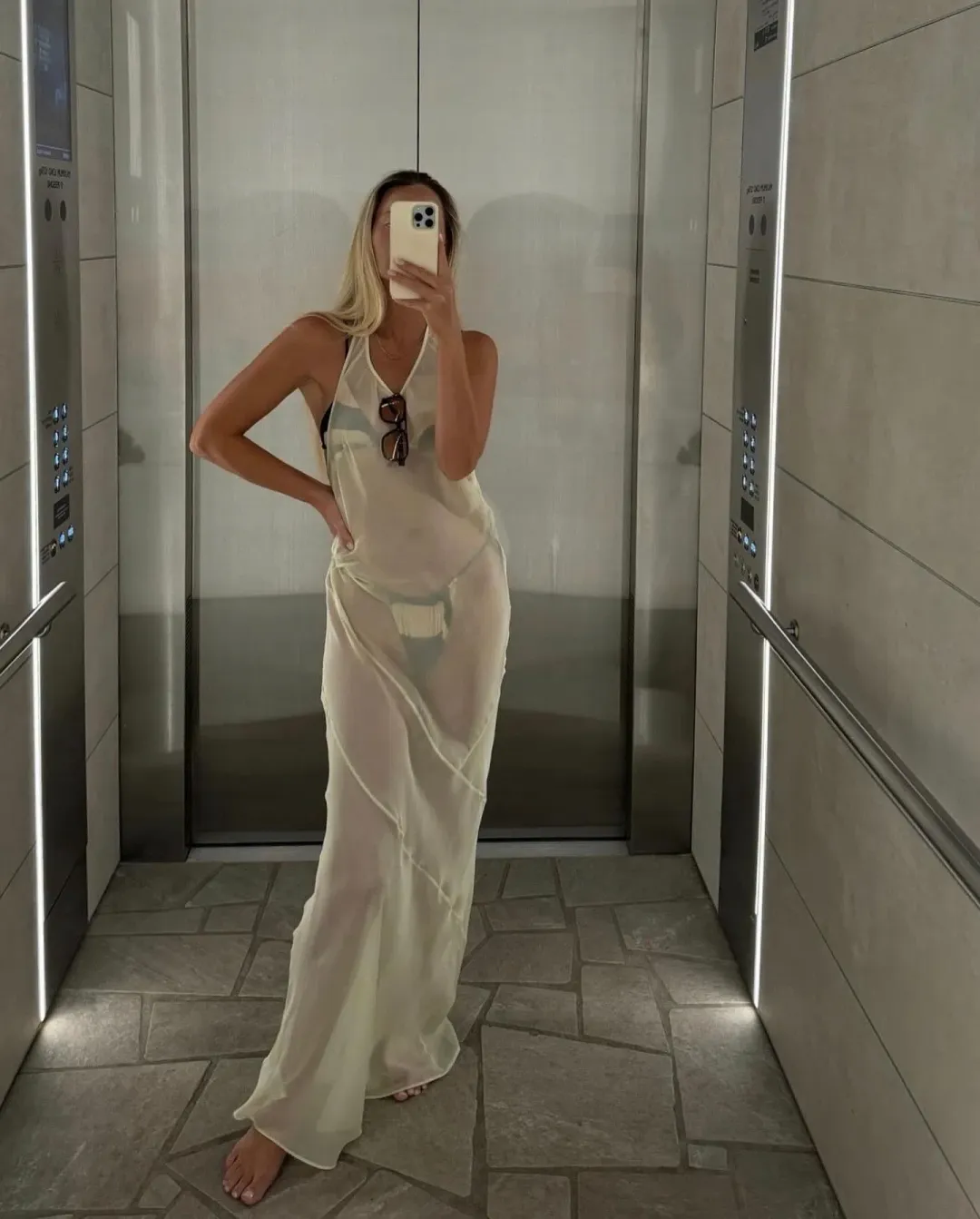 Sir the Label Strobe Halter Dress for rent on The Volte - main image