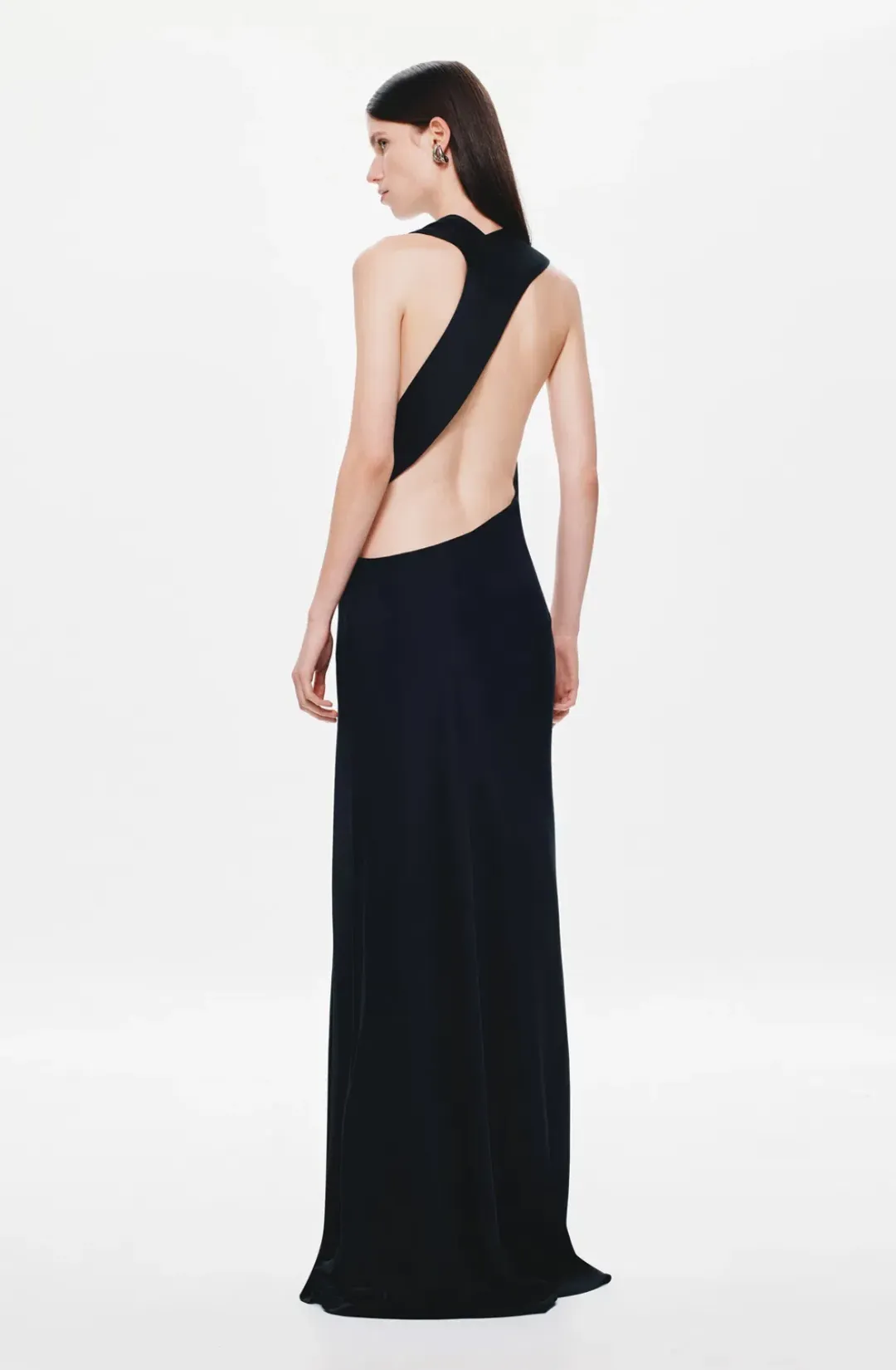 MISHA THE ‘HARLOW’ SATIN DRESS BLACK SIZE S/8 for rent on The Volte - main image
