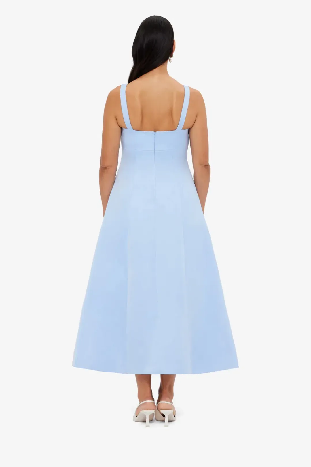 Leo Lin Odette Midi Dress; Sky blue; size 8 for rent on The Volte - main image