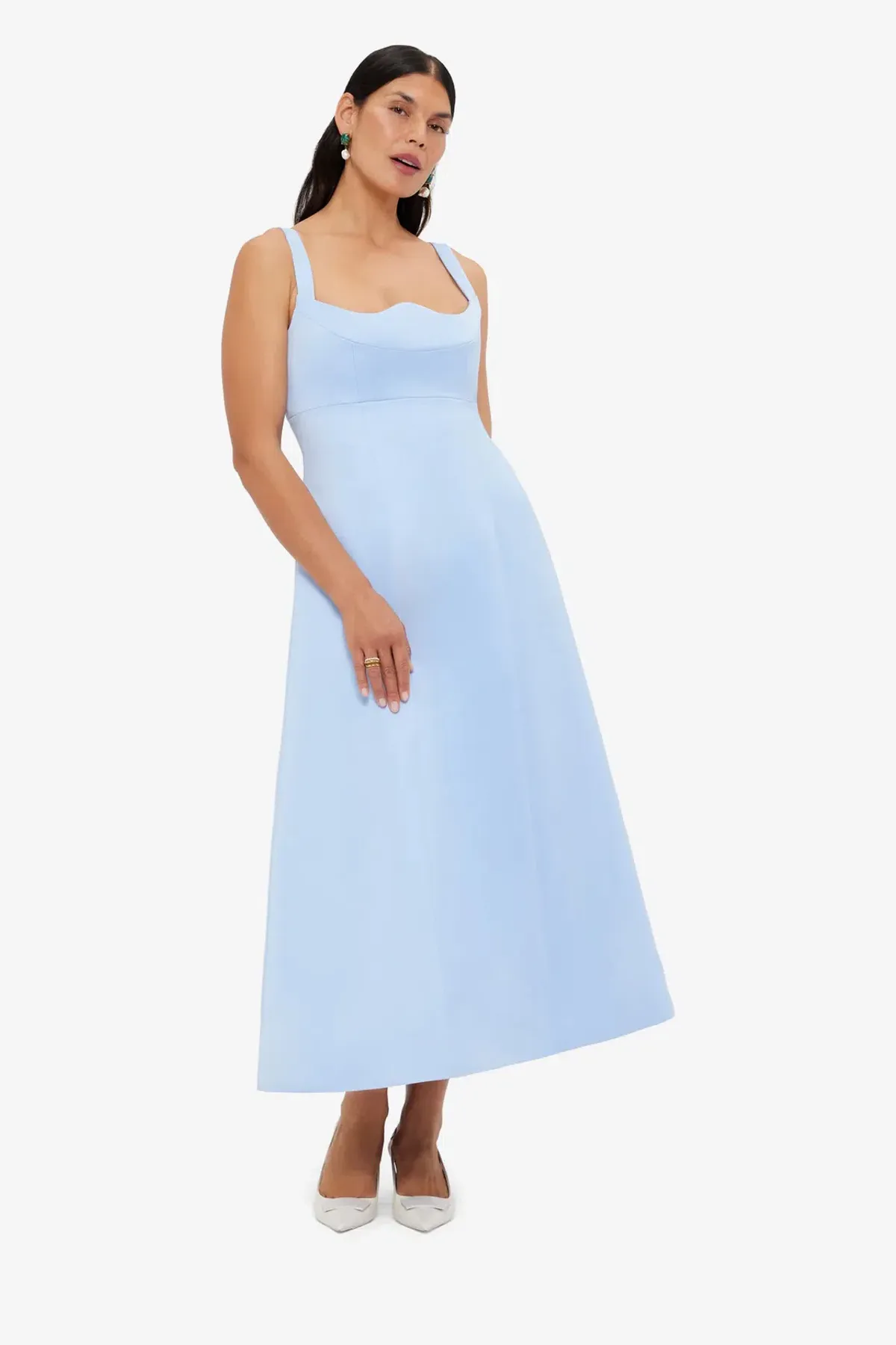 Leo Lin Odette Midi Dress; Sky blue; size 10 - Image 3