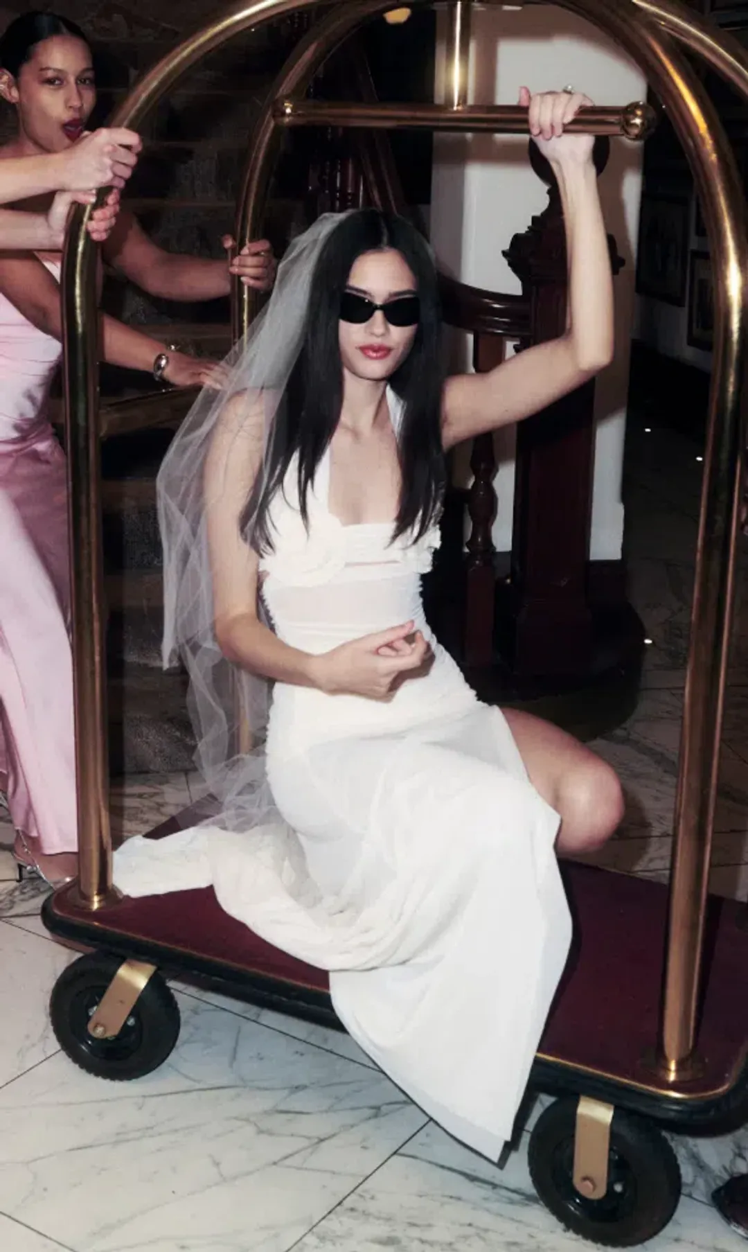 Bec & Bridge VIOLA SPIRAL MAXI DRESS  BUTTERCREAM Size 6 for rent on The Volte - main image