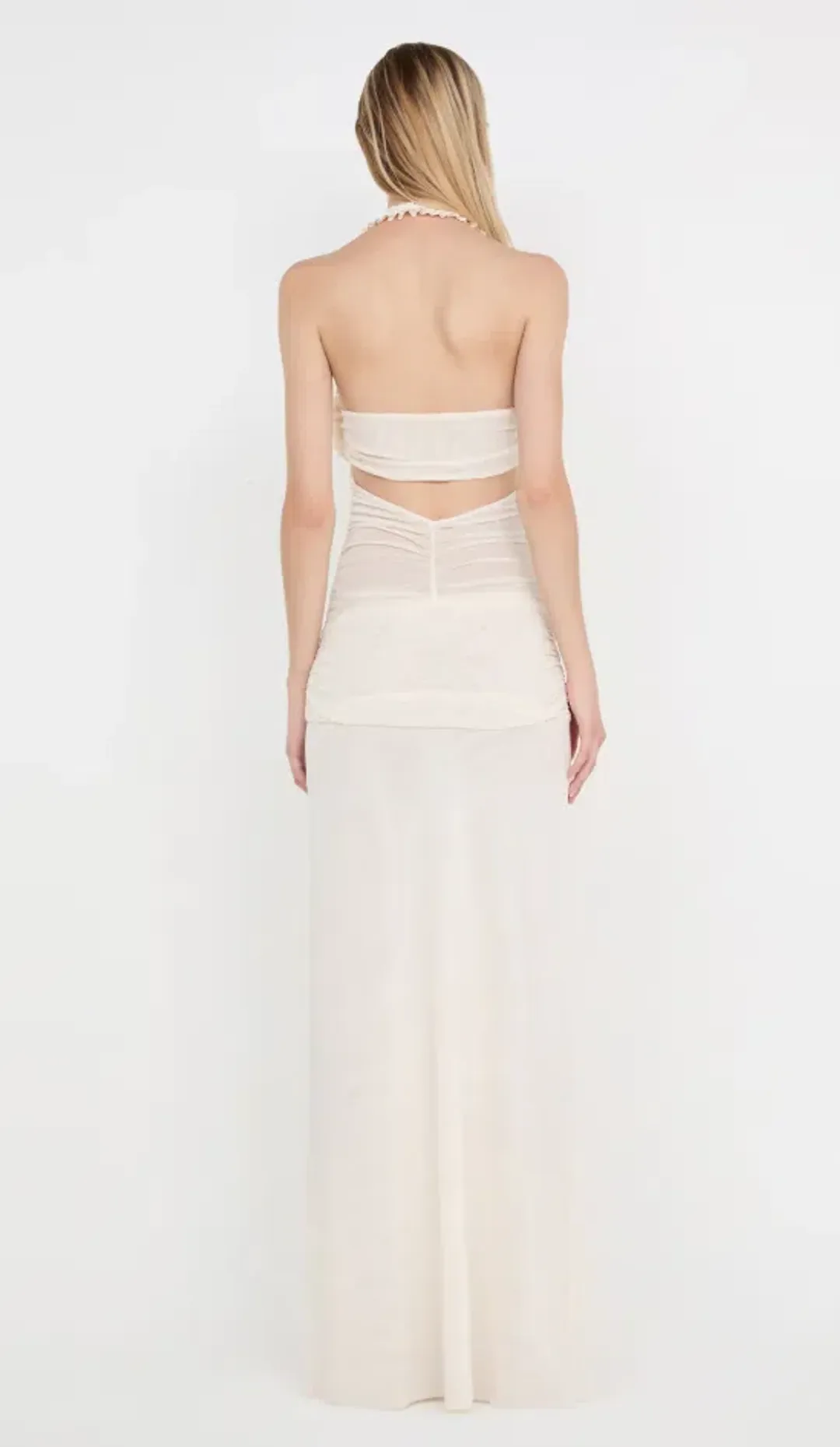 Bec & Bridge VIOLA SPIRAL MAXI DRESS BUTTERCREAM Size 8 for rent on The Volte - main image