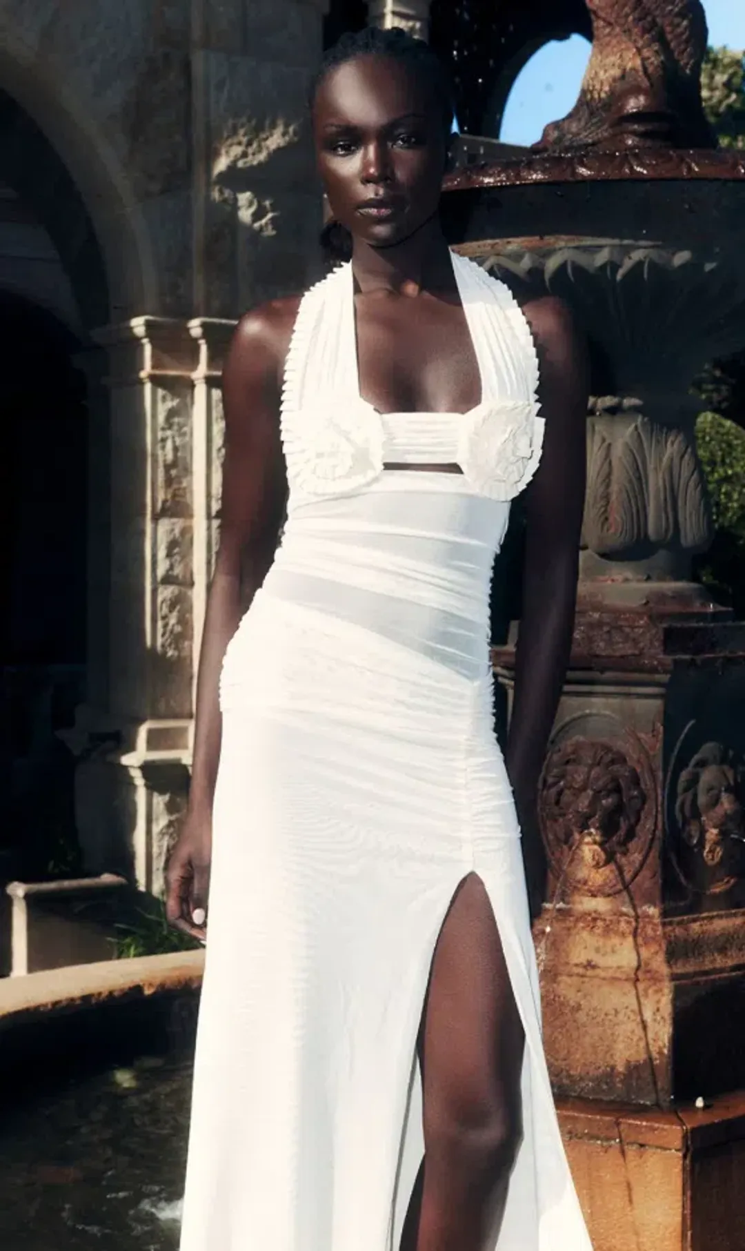 Bec & Bridge VIOLA SPIRAL MAXI DRESS BUTTERCREAM Size 10 for rent on The Volte - main image