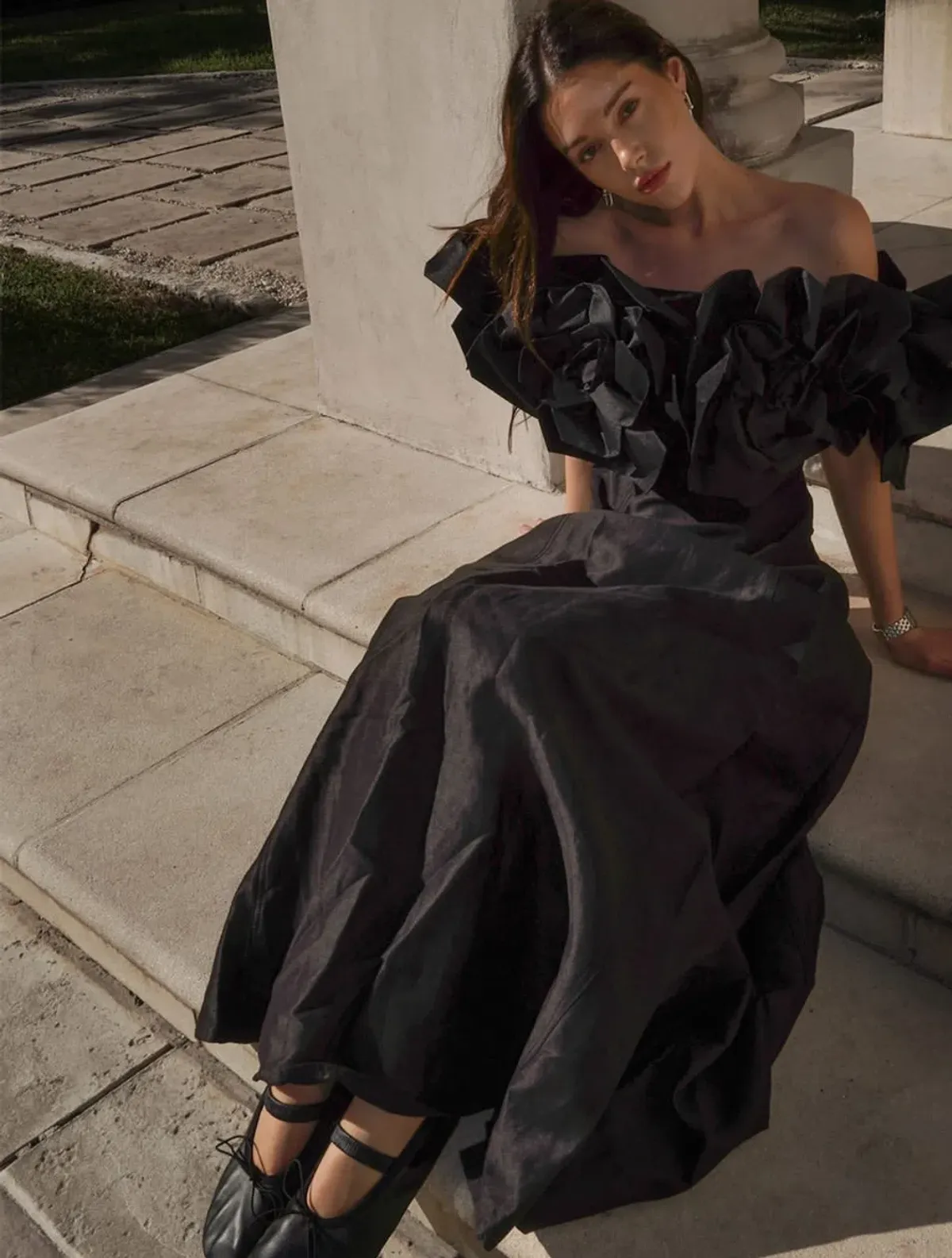 Aje Etta Midi Dress size 10 Black  - Image 4