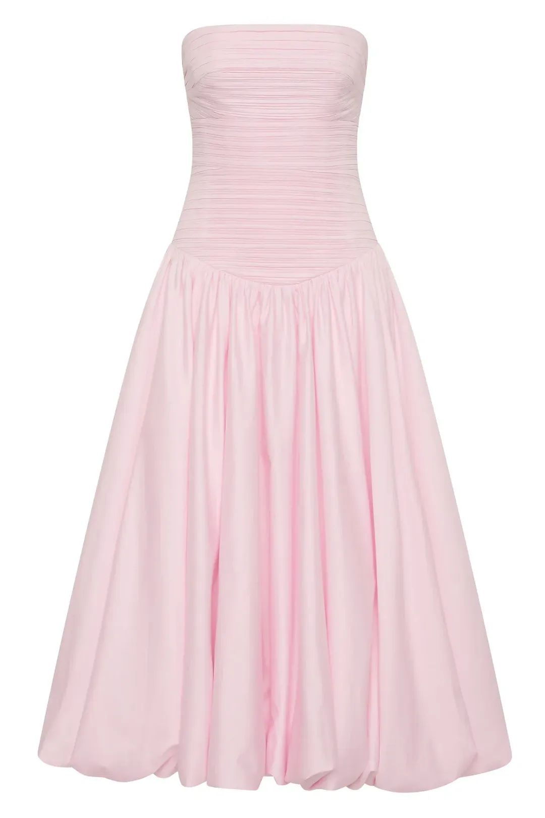 AJE Violette Bubble Midi Dress Pastel Pink Size 6 for rent on The Volte - main image