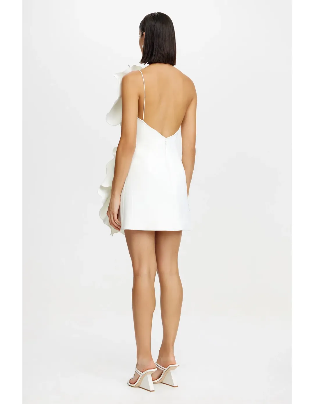 Acler Oake Mini Dress Ivory / White Size 10 for rent on The Volte - main image