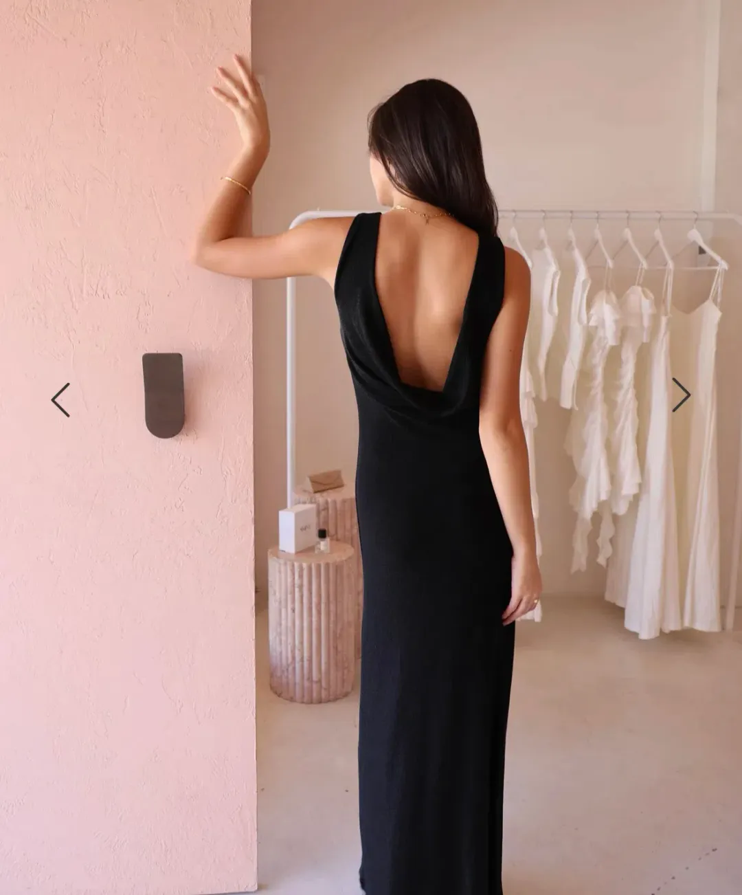 By Nicola Matisse Reversible Cowl Neck Dress in black- Size 14 for rent on The Volte - main image