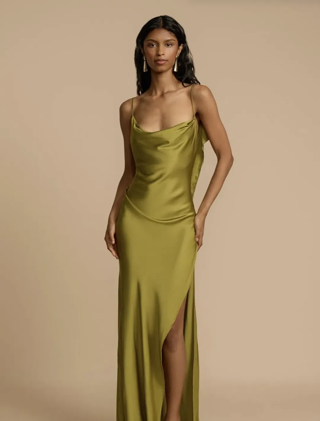 Arcina Ori, Odessa Dress, Pistachio, Size M / 10 for rent on The Volte - main image