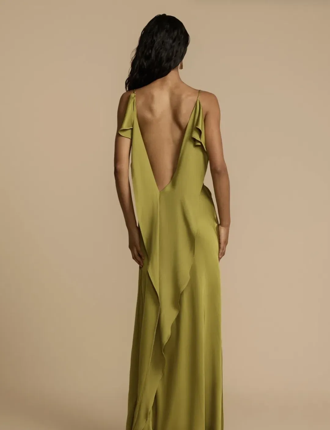 Arcina Ori, Odessa Dress, Pistachio, Size M / 10 for rent on The Volte - main image
