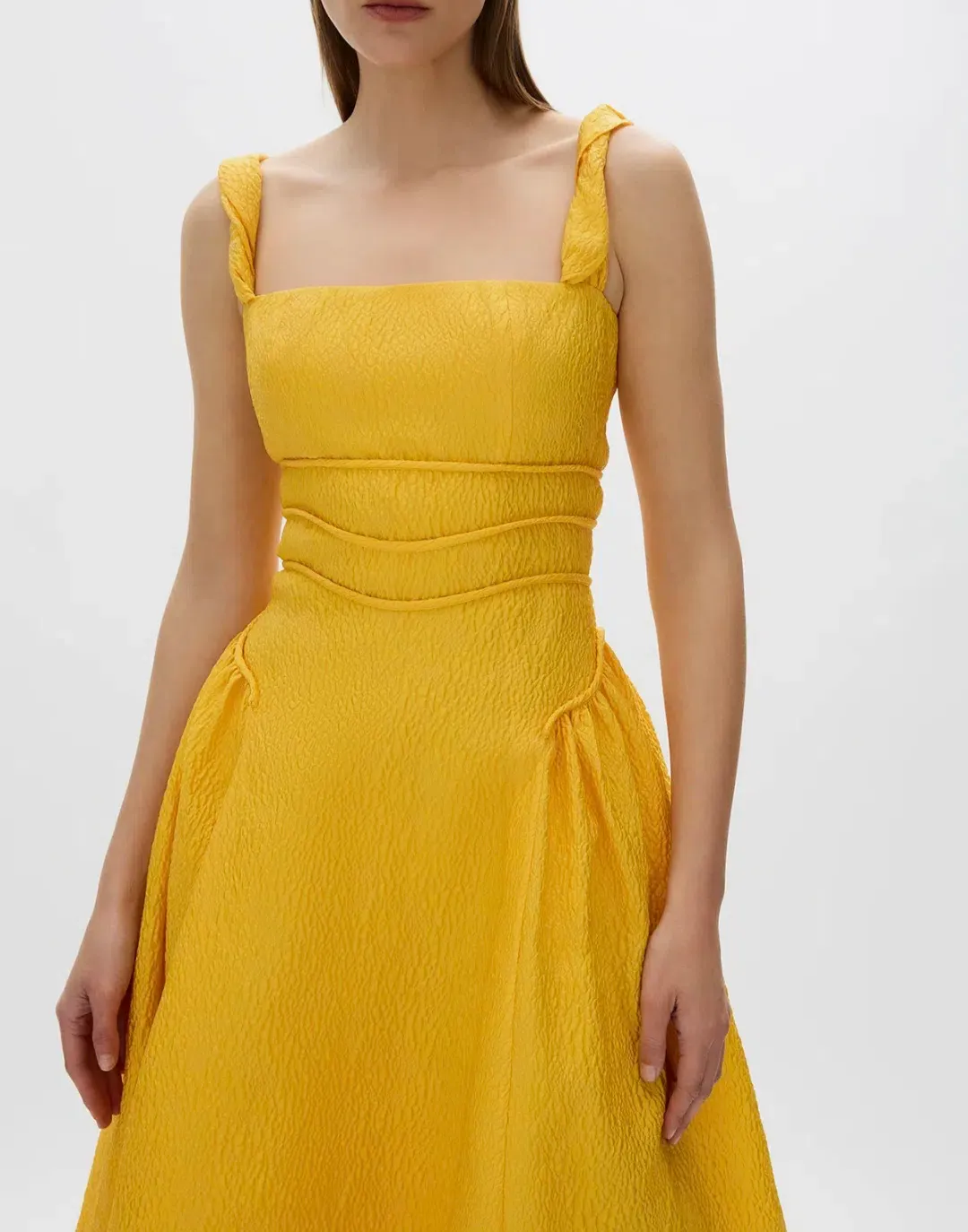 Rachel Gilbert Sophia Strap Dress Gold 0/AU6 for rent on The Volte - main image