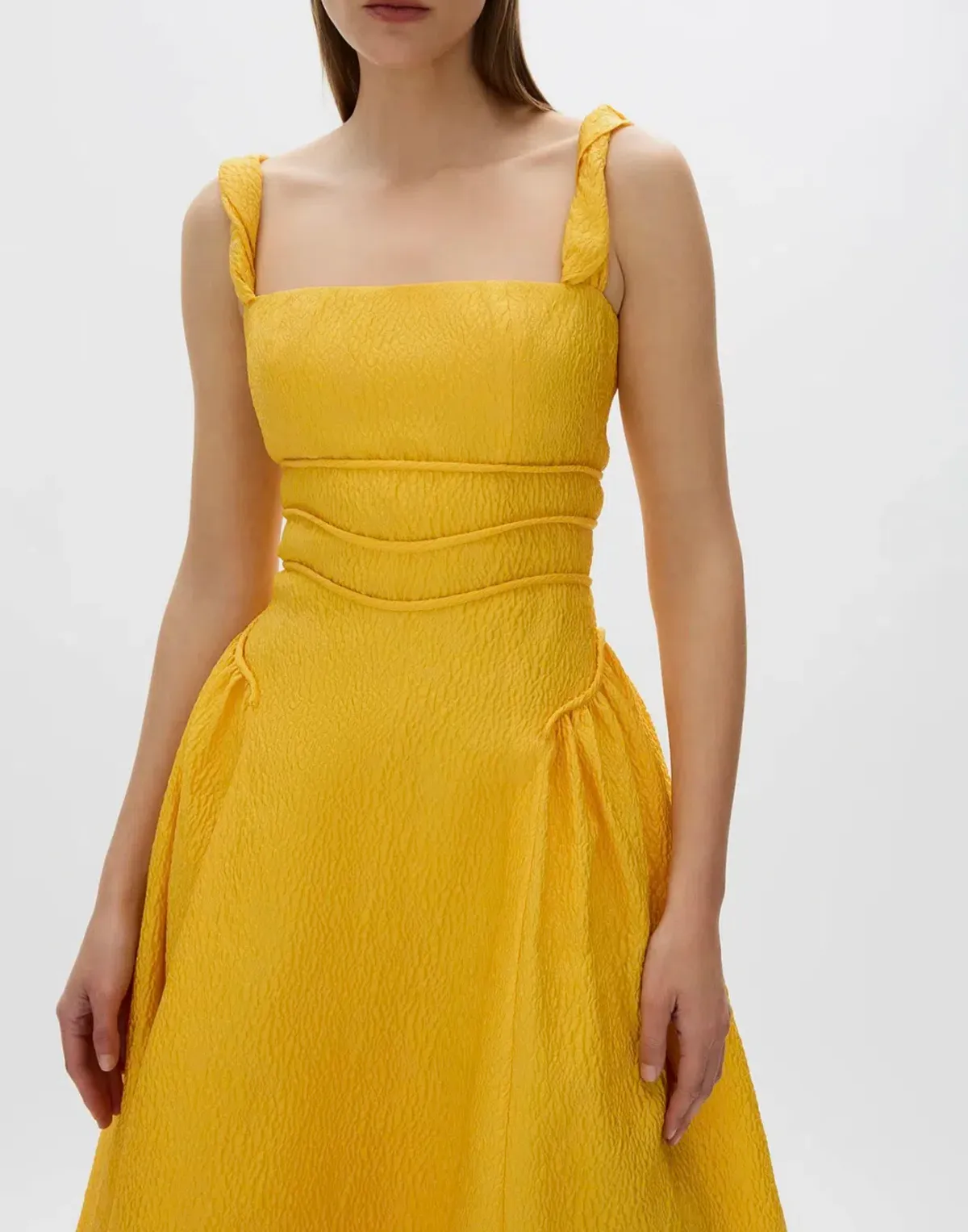 Rachel Gilbert Sophia Strap Dress Gold 6/AU18 - Image 4