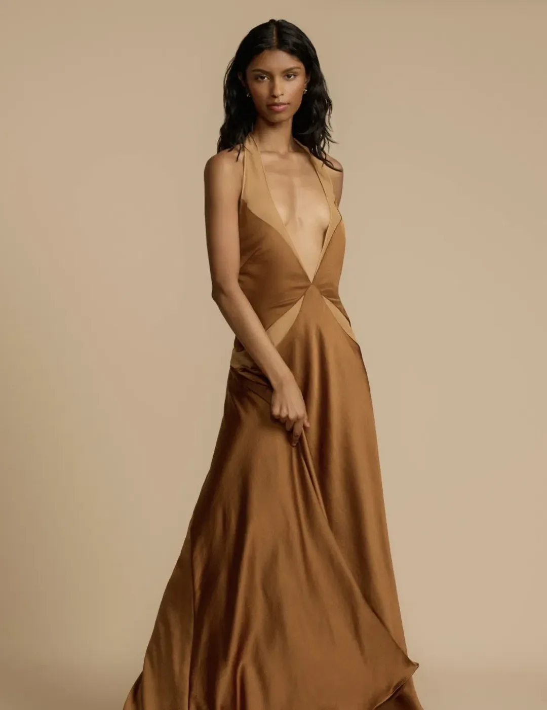 Arcina Ori, Devora Dress, Toffee, Size M / 10 for rent on The Volte - main image