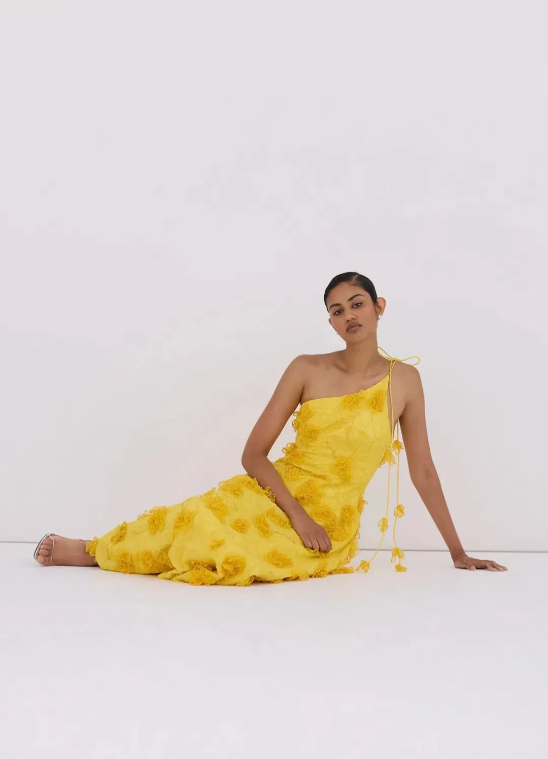 Rachel Gilbert Ianthe Dress Yellow 1/AU8 for rent on The Volte - main image