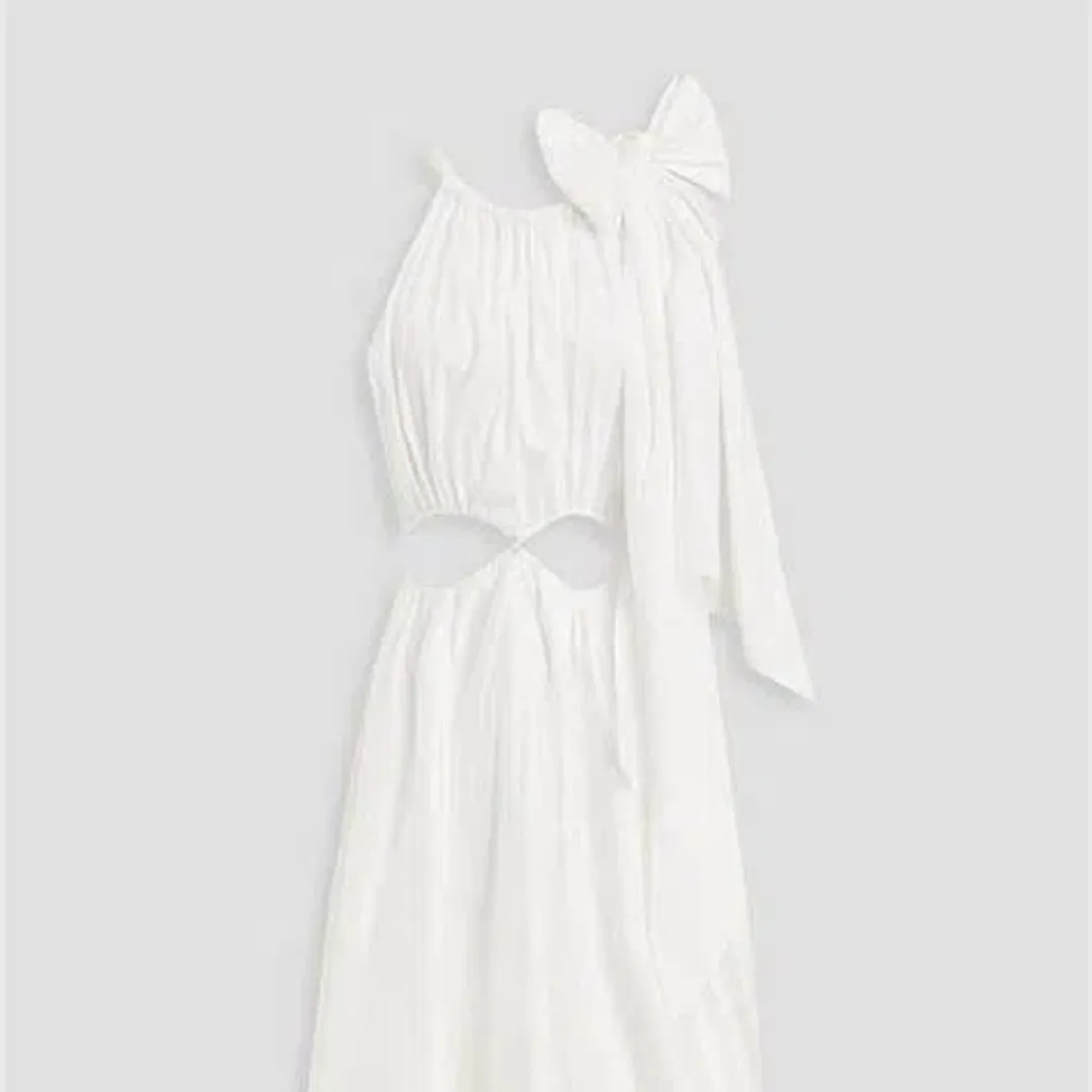 AJE Henriette cutout cotton-twill midi dress	 for rent on The Volte - main image
