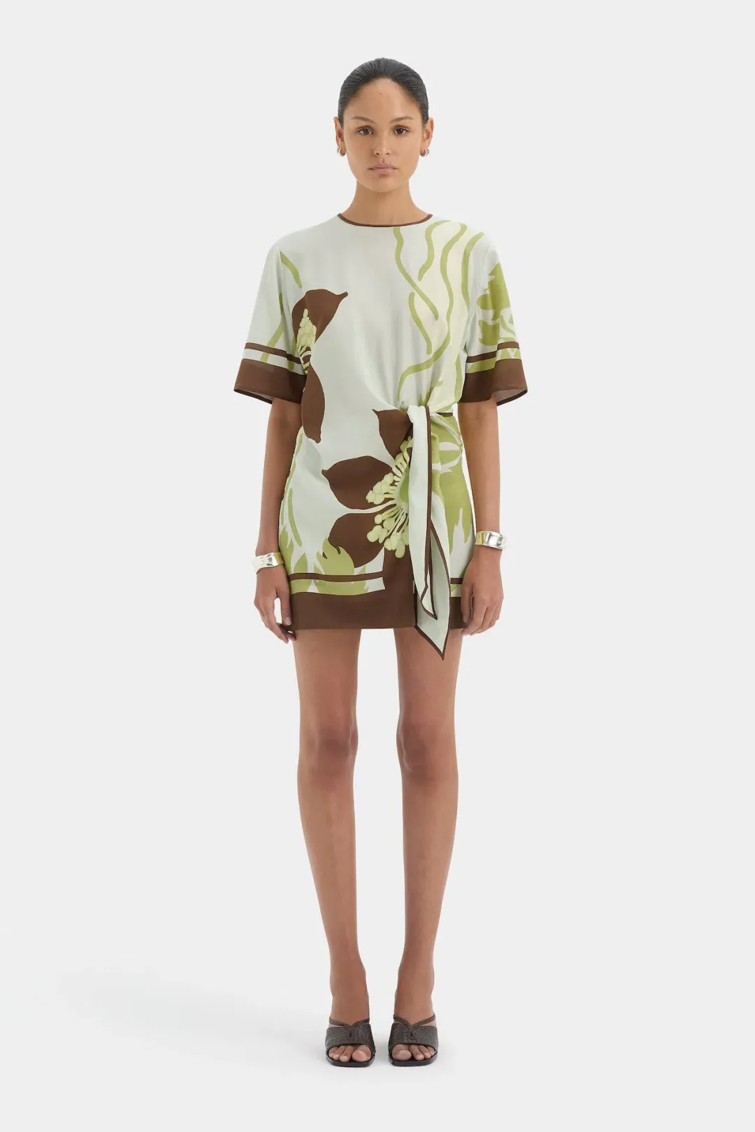 Sir the Label Amaia Mini Dress in Floral Vine Size 6 for rent on The Volte - main image