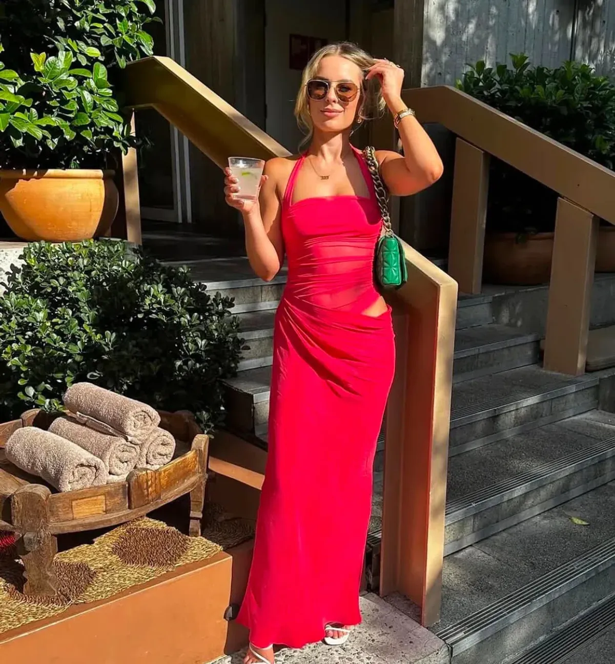 Benni Gina Maxi Dress in size 8 watermelon  - Image 4