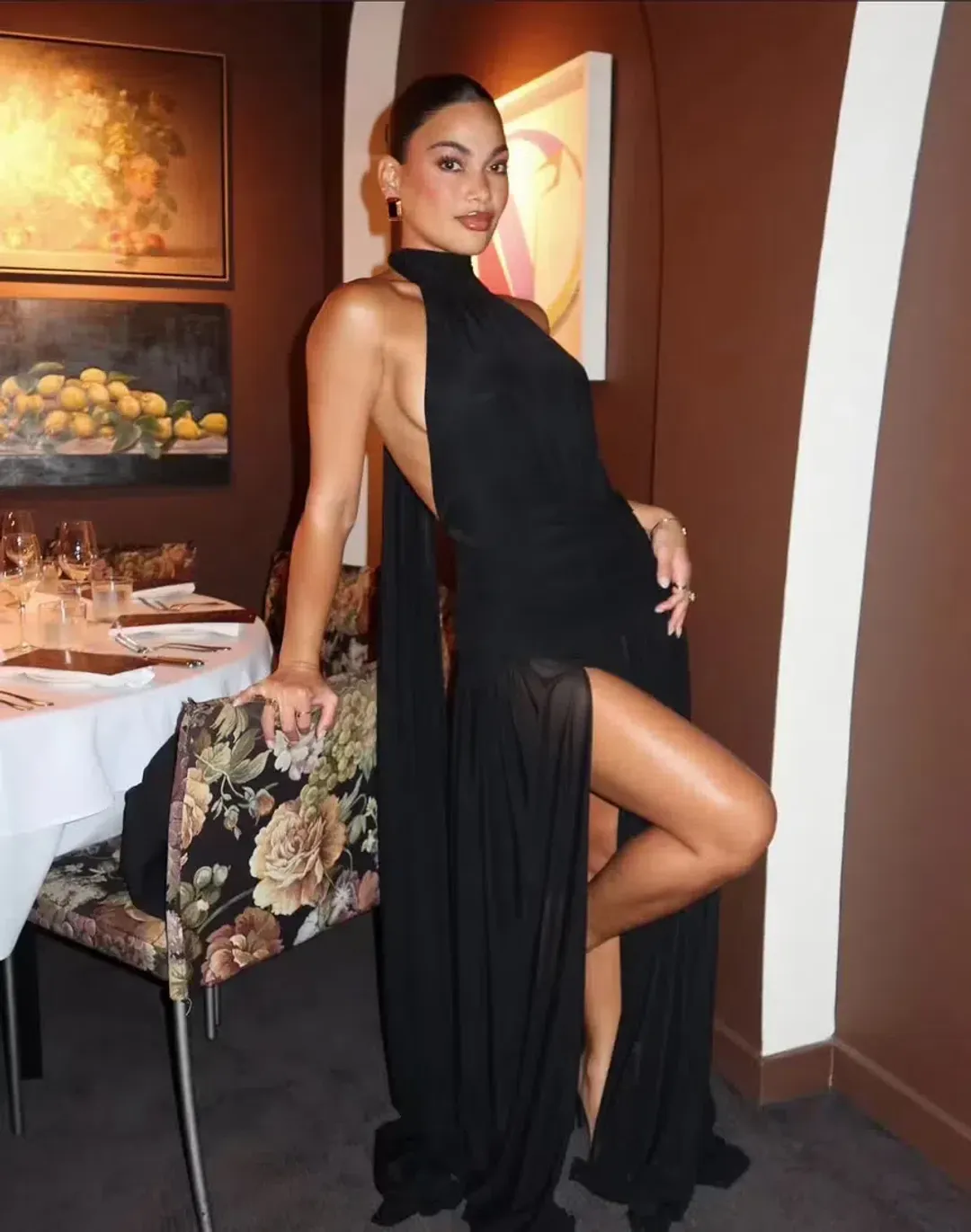 Effie Kats Verity Maxi Gown Black Size S / AU 8 for rent on The Volte - main image