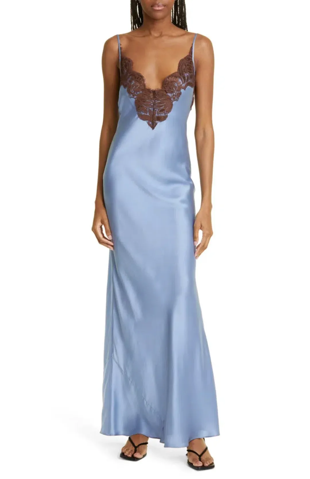 Sir the Label Danseurs Lace Slip Dress Blue Size 1/Au 8 for rent on The Volte - main image