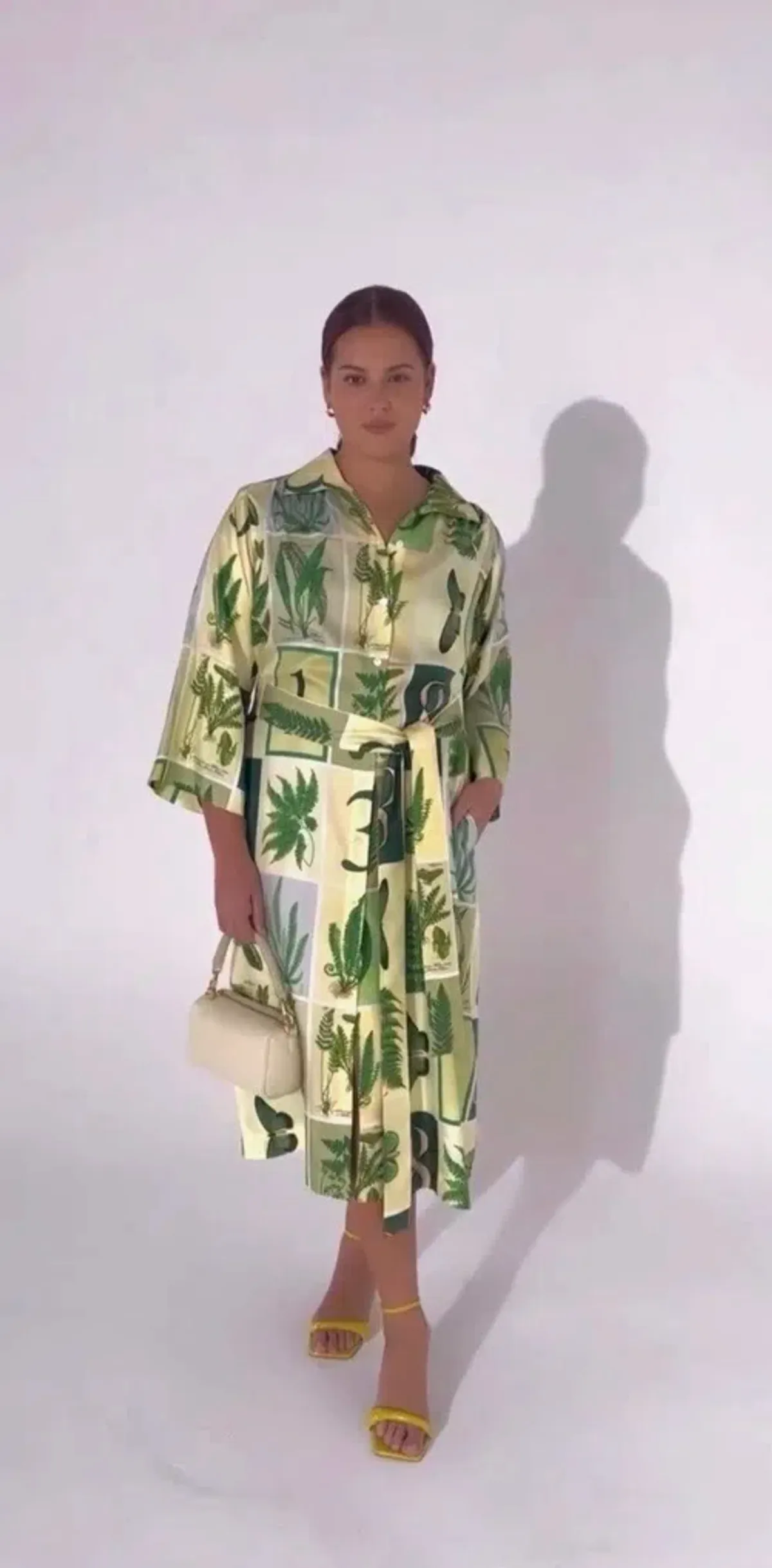 Oroton Fern Garden 100% Silk Shirt Column Dress Size 10 fit 12 NWT - Image 3