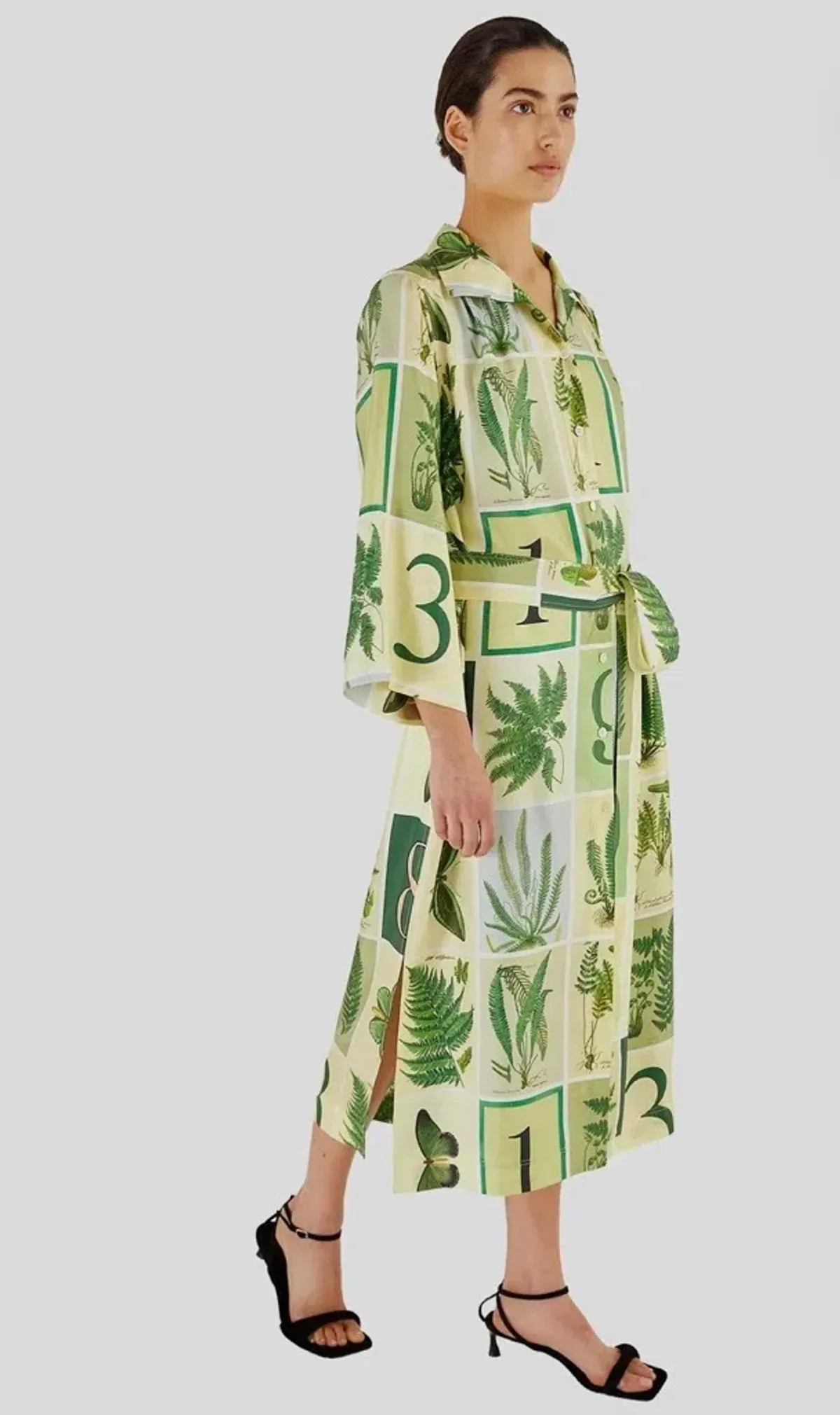 Oroton Fern Garden 100% Silk Shirt Column Dress Size 10 fit 12 NWT - Image 7