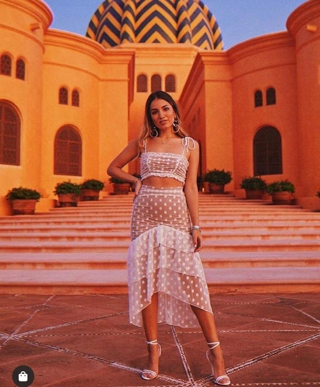 Majorelle Set (Sawyer Top in White & Heidi Skirt in White) size 10 for rent on The Volte - main image