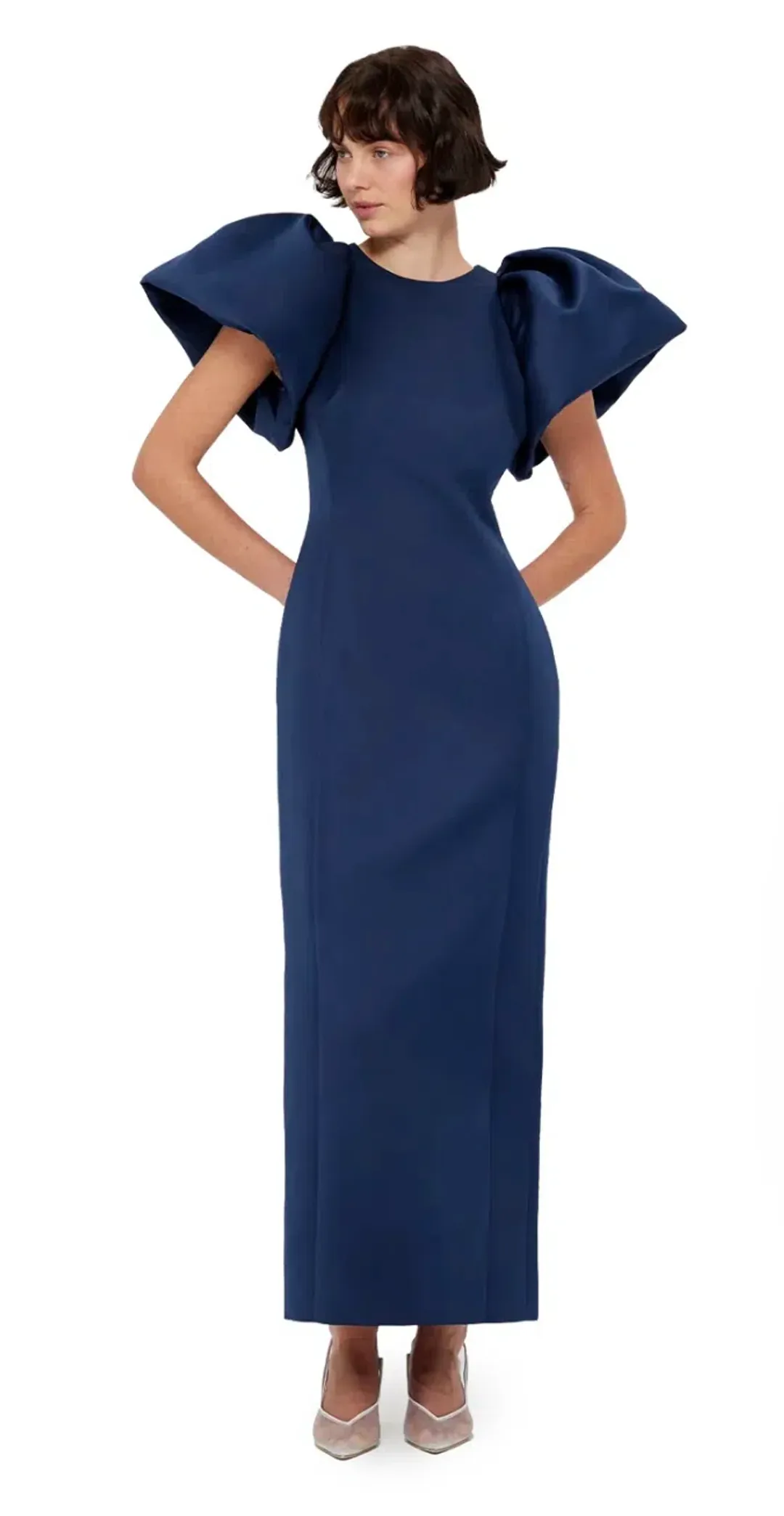 Leo Lin Lucinda dress Navy size 12 for rent on The Volte - main image