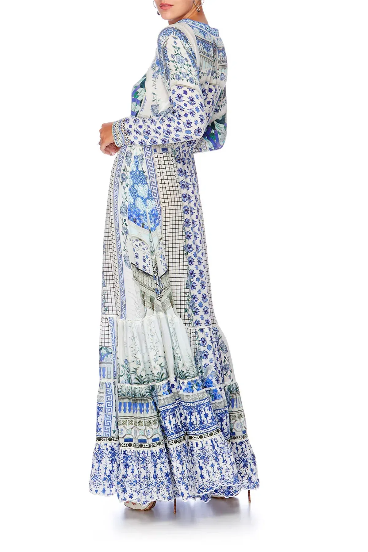 Camilla Salvador Cross Front Silk Maxi Dress Size S AU& UK 8  - Image 2