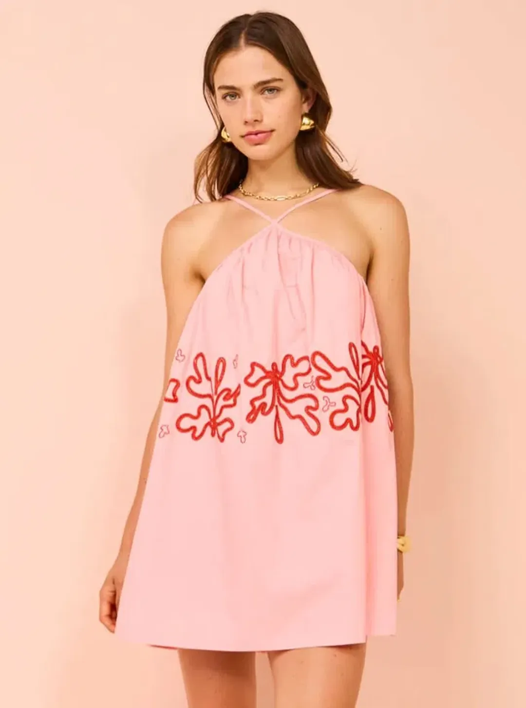 Mon Renn Mystique Mini Dress in Strawberry Swirl Size 6 for rent on The Volte - main image