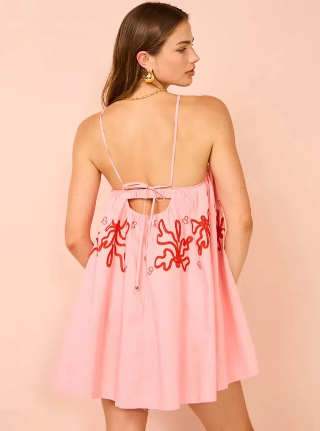 Mon Renn Mystique Mini Dress in Strawberry Swirl Size 6 for rent on The Volte - main image