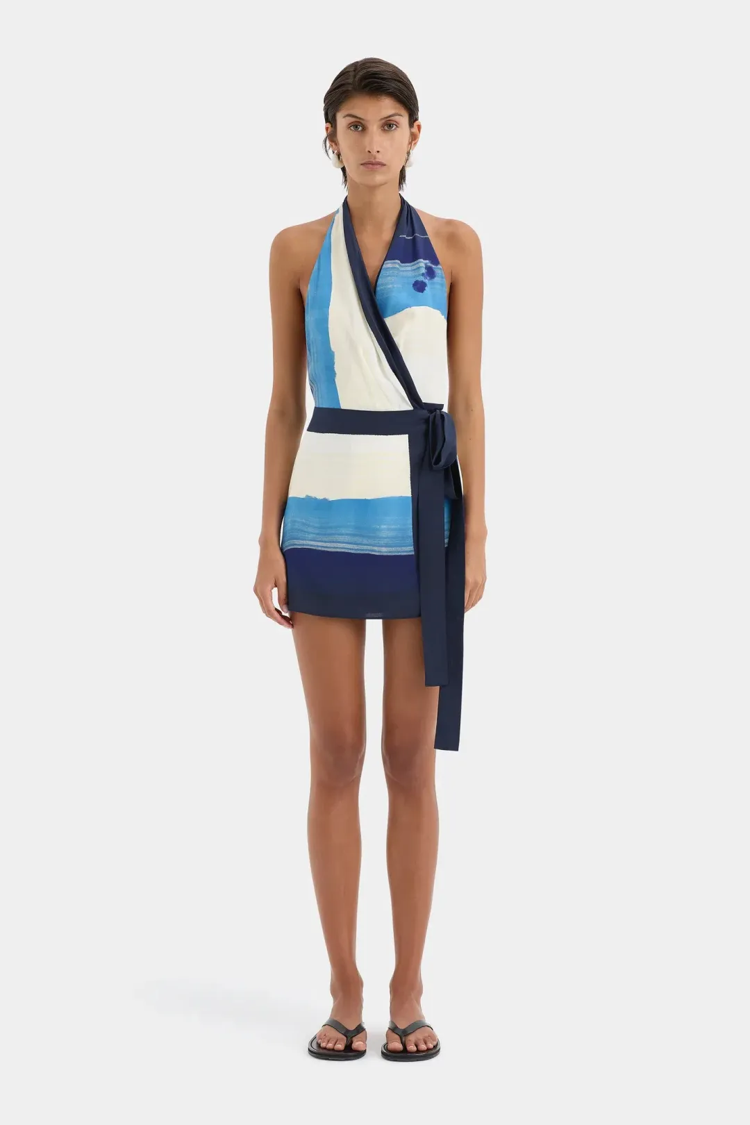 Sir The Label Mariner Wrap Halter Mini Dress Size 2 / AU 10 for rent on The Volte - main image