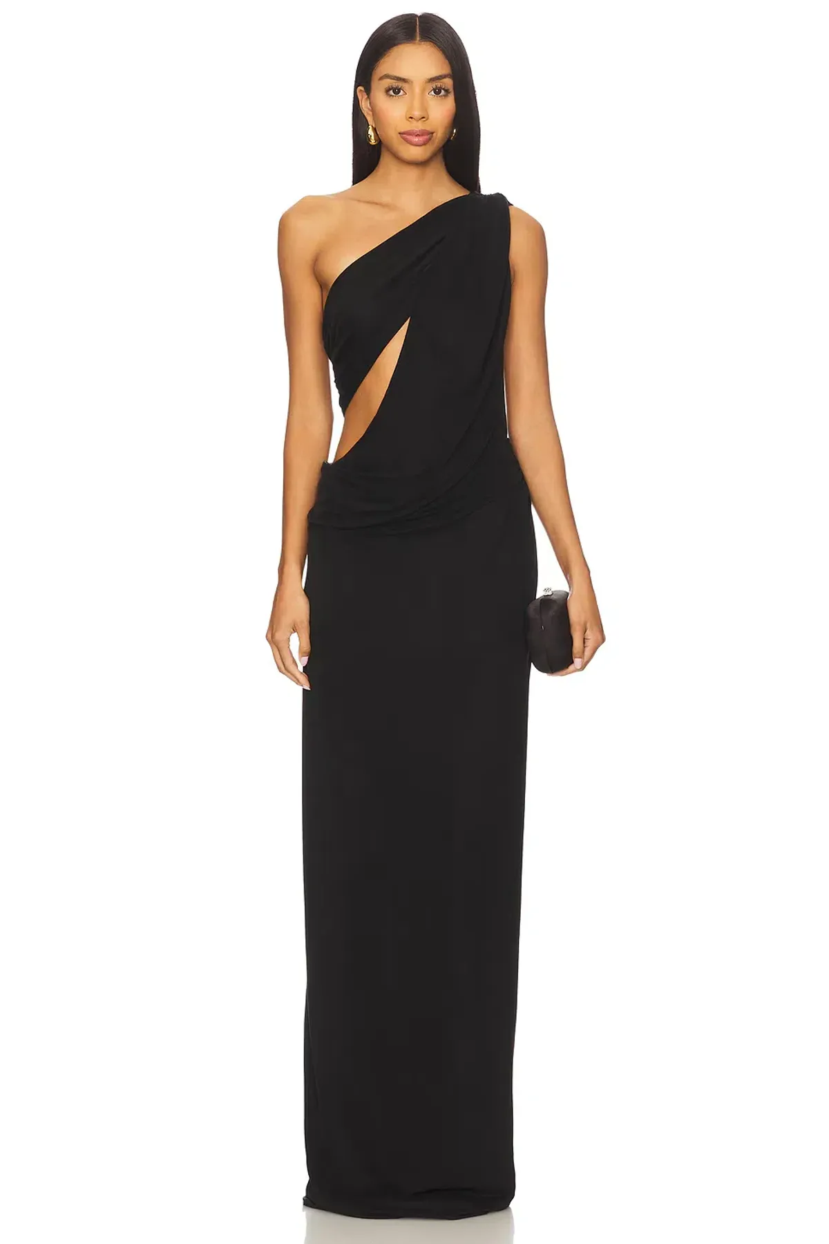 MISHA THE SOLSTICE CUPRO DRESS in BLACK SIZE S / 8 AU - Image 4