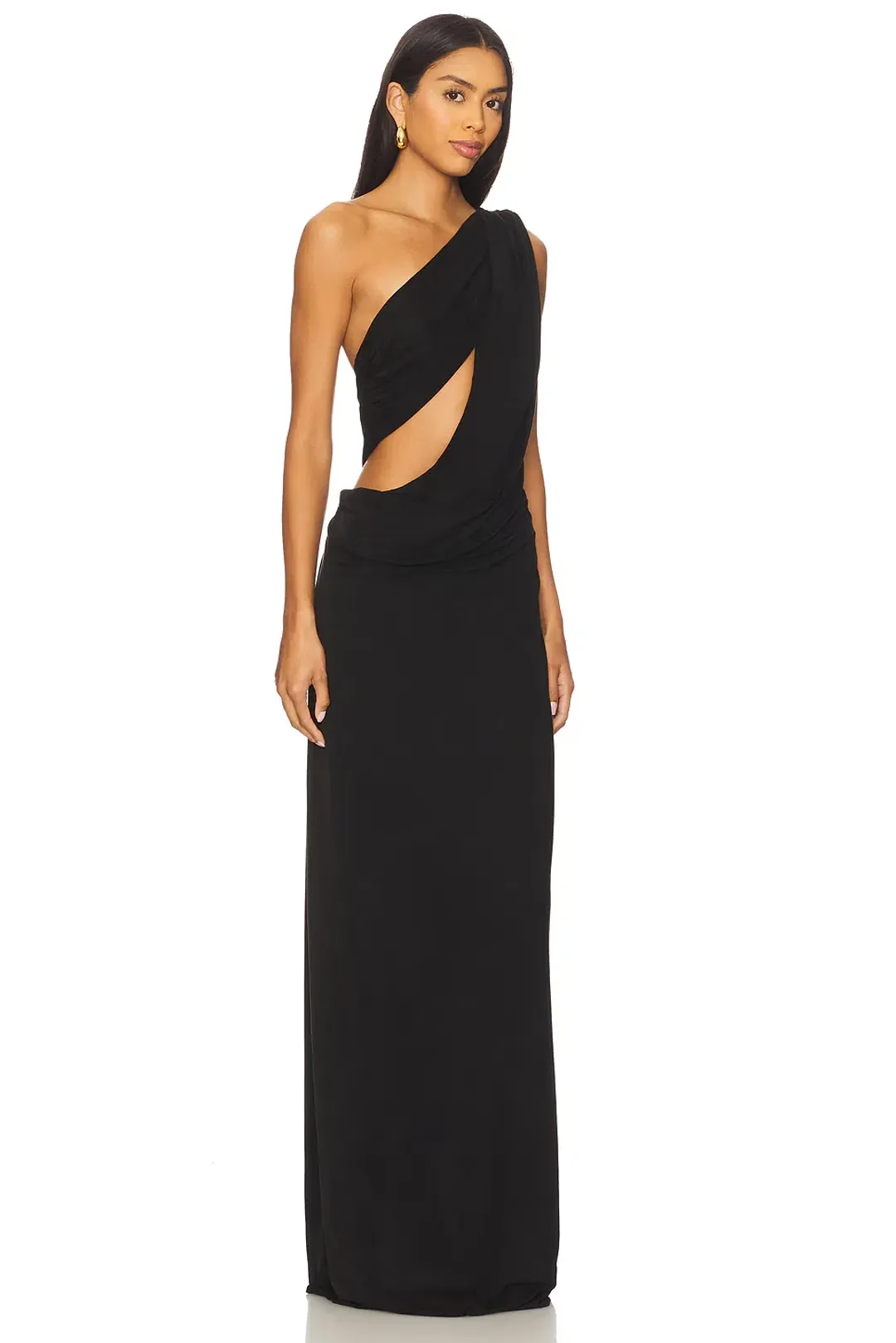 MISHA THE SOLSTICE CUPRO DRESS in BLACK SIZE M / 10 AU for rent on The Volte - main image