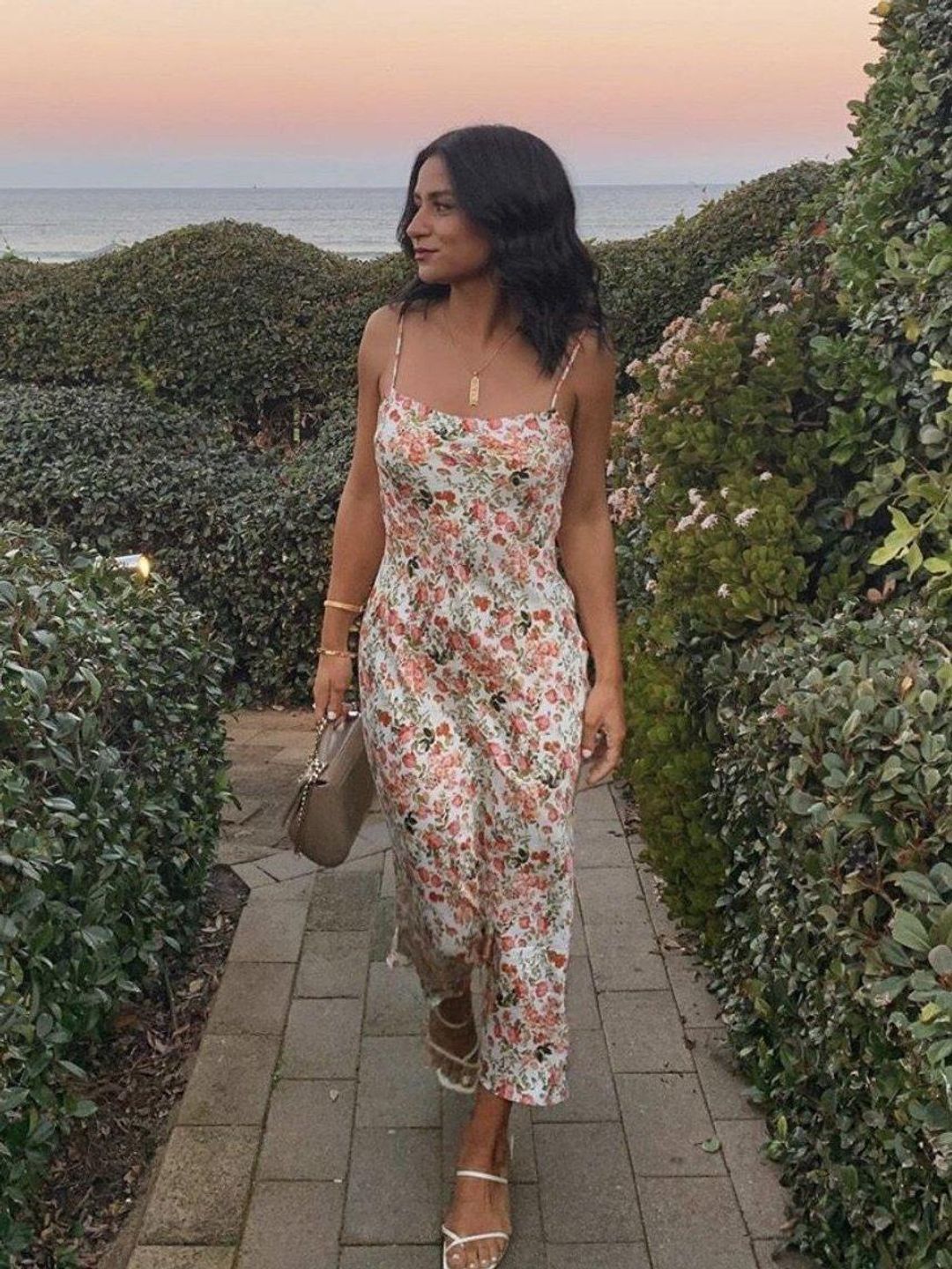 Bec & Bridge Camellia Delights Slip Midi Dress Floral Size 10  for rent on The Volte - main image