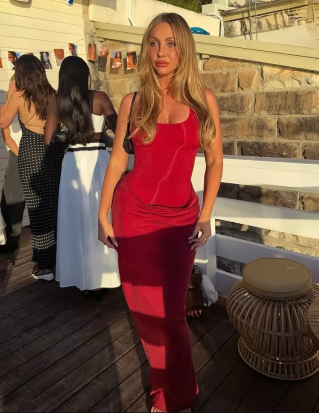 Benni Jade Maxi Dress Red Size 8 for rent on The Volte - main image