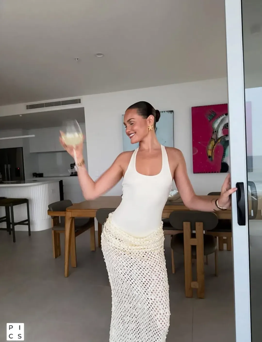 Benni Ariel Maxi Dress in Shell Size 8 AU / S for rent on The Volte - main image