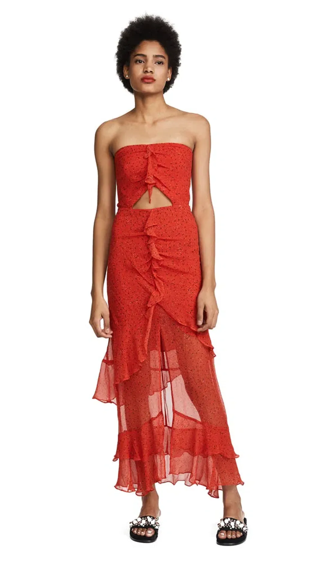 Bec & Bridge French Kiss Maxi Dress Red Size 10 for rent on The Volte - main image