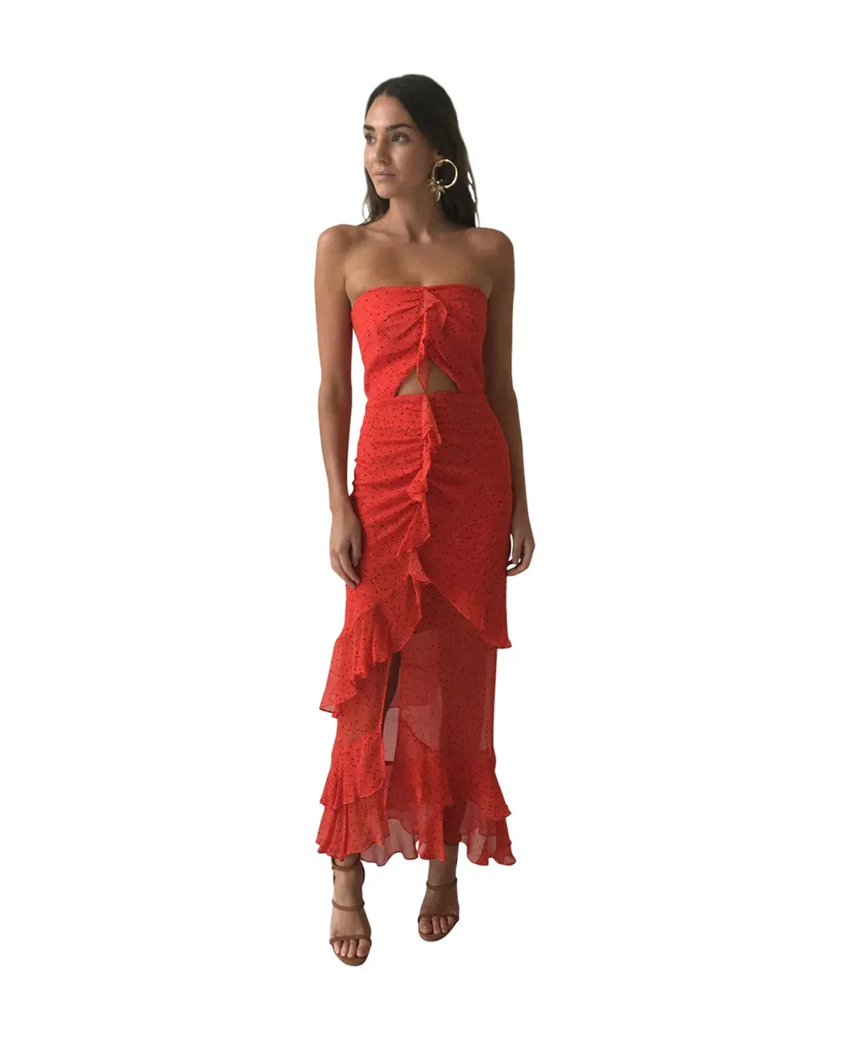 Bec & Bridge French Kiss Maxi Dress Red Size 10 - Image 3