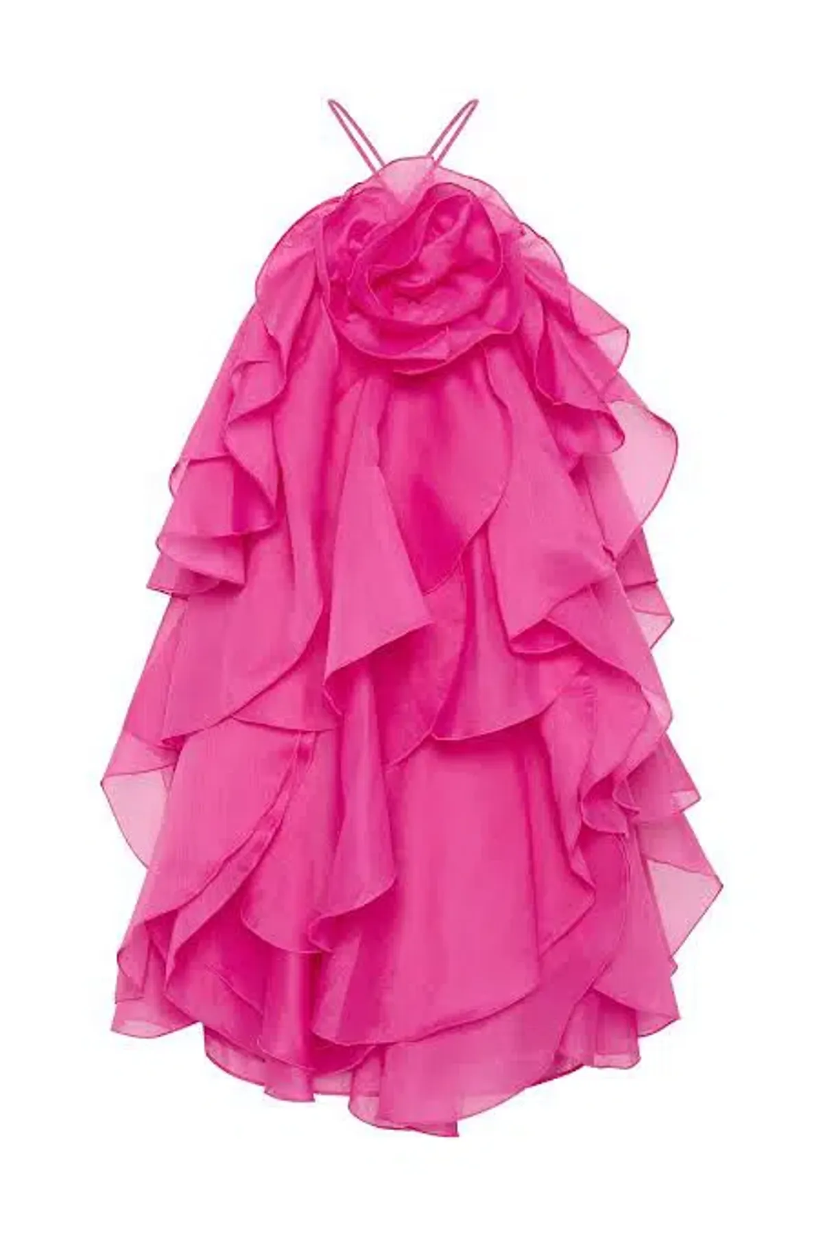 Aje Pandorea Layered Mini Dress size 10 Fuchsia Pink - Image 6