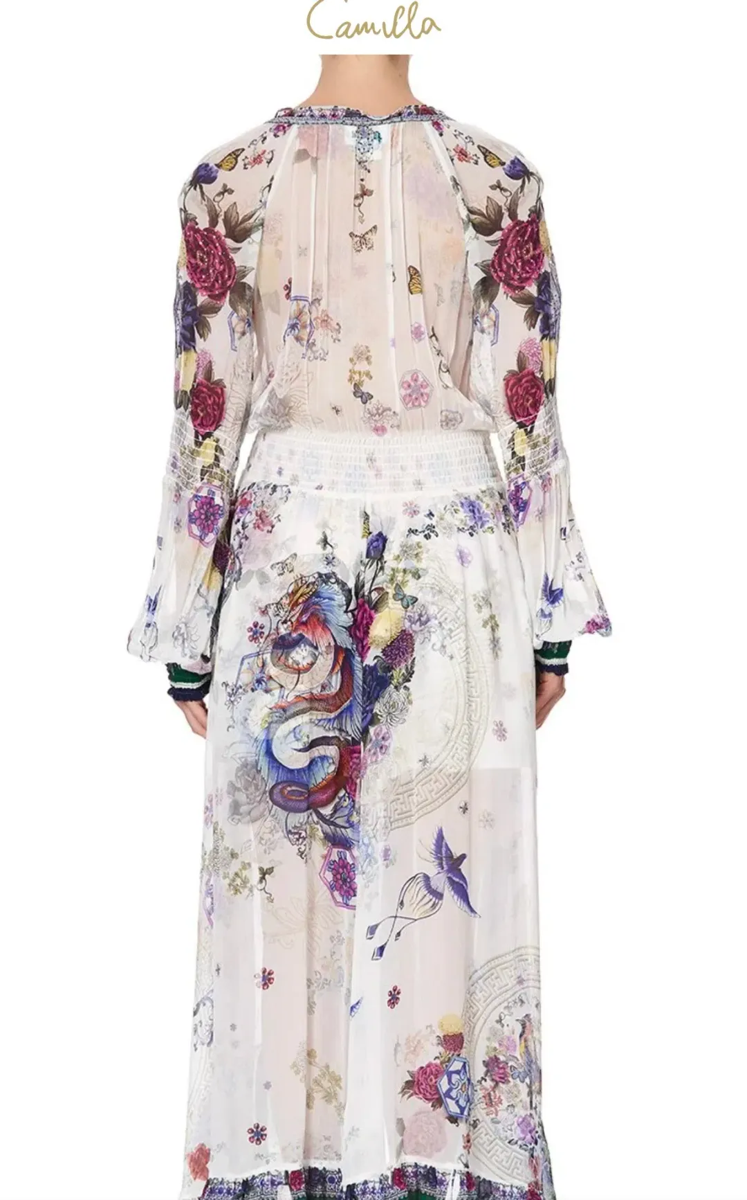 Camilla Gentle Moon Blouson sleeve Wrap Dress Size XL NWT RRP $ 899 for rent on The Volte - main image