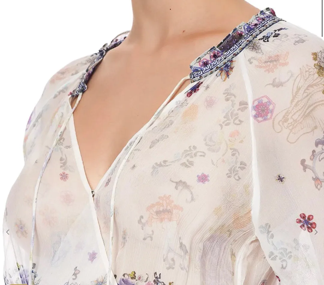 Camilla Gentle Moon Blouson sleeve Wrap Dress Size XL NWT RRP $ 899 for rent on The Volte - main image