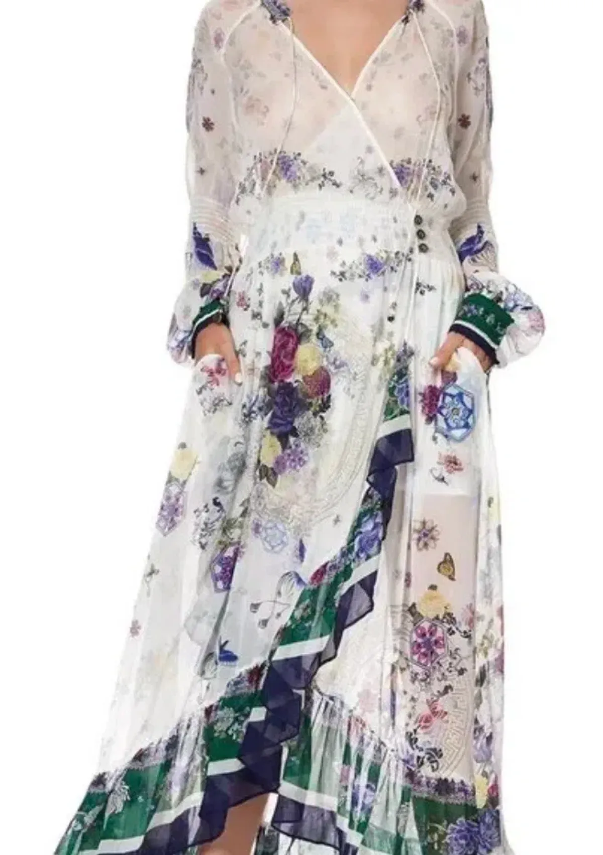 Camilla Gentle Moon Blouson sleeve Wrap Dress Size XL NWT RRP $ 899 - Image 3