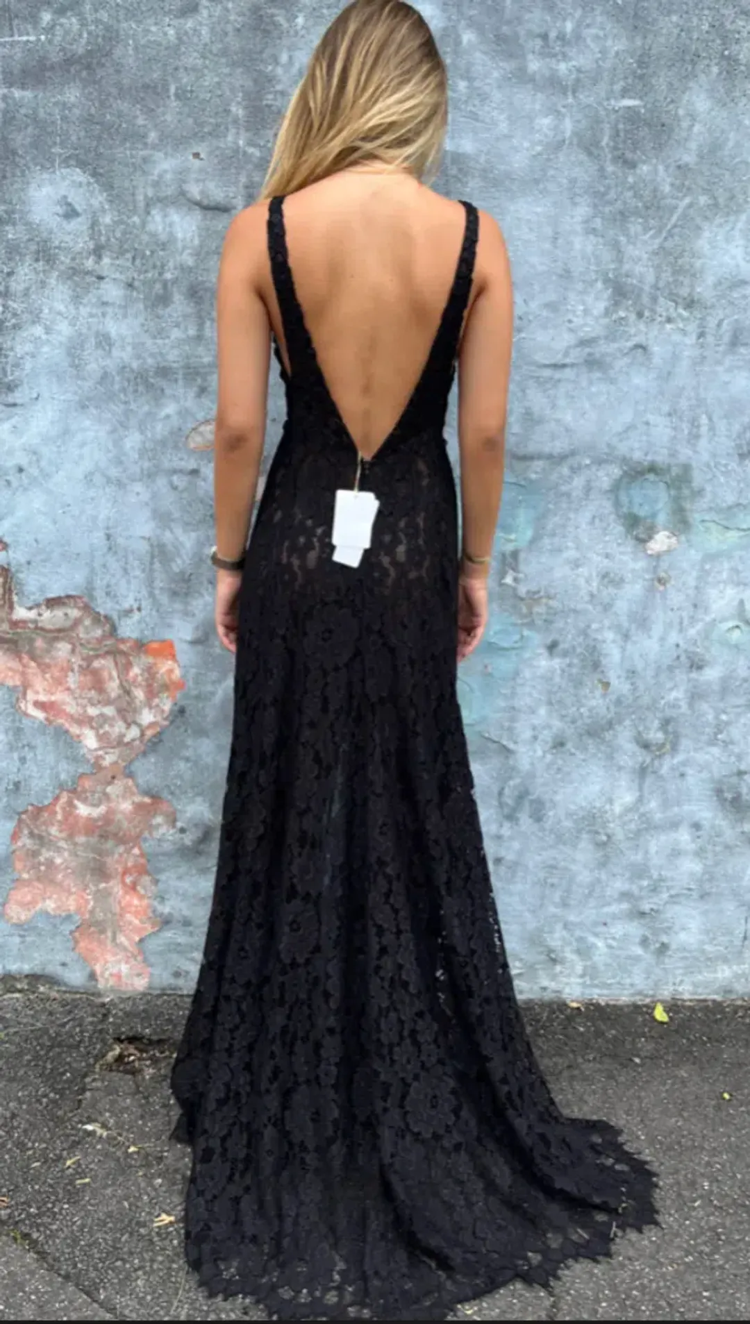Scanlan Theodore | Black Lace Gown for rent on The Volte - main image