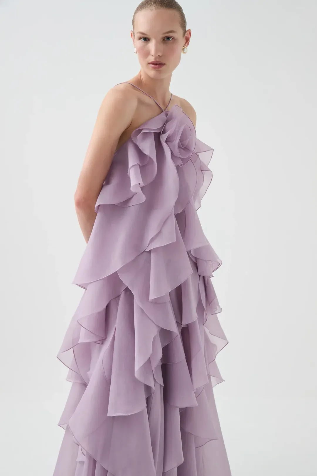 Aje / Pandorea Layered Maxi Dress / Lilac / (Fits 12-16) for rent on The Volte - main image