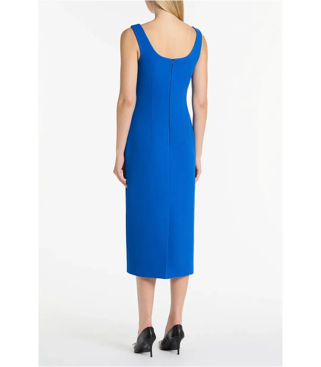 Carla Zampatti Cobalt crepe dress, size 6 for rent on The Volte - main image