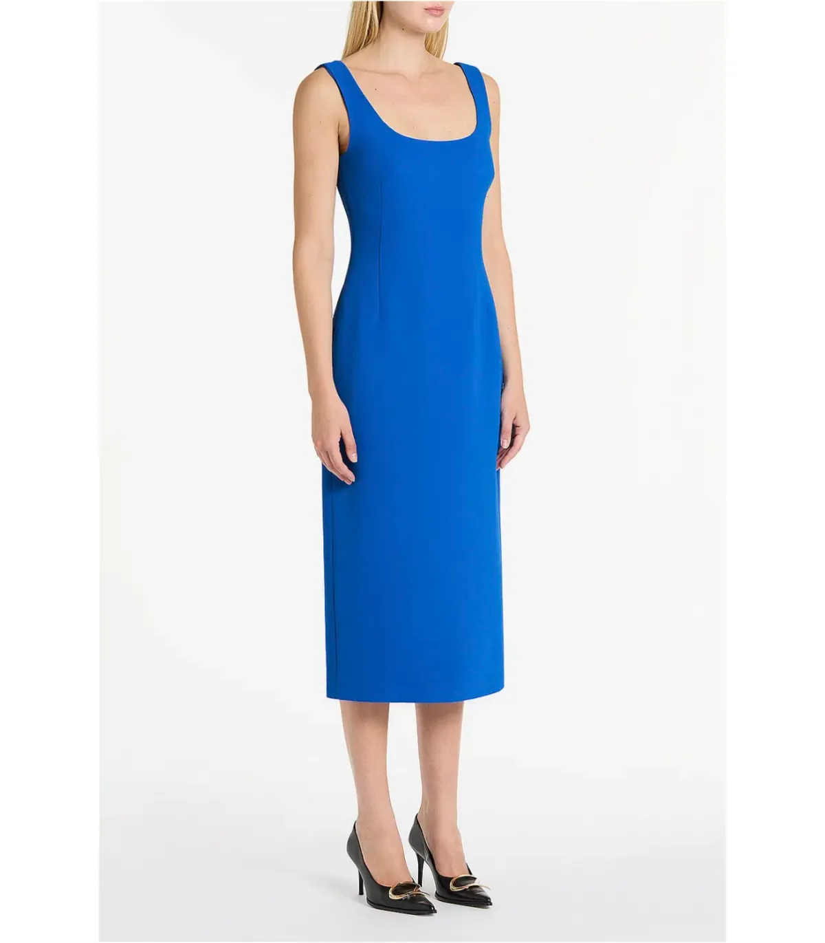 Carla Zampatti Cobalt crepe dress, size 6 - Image 1