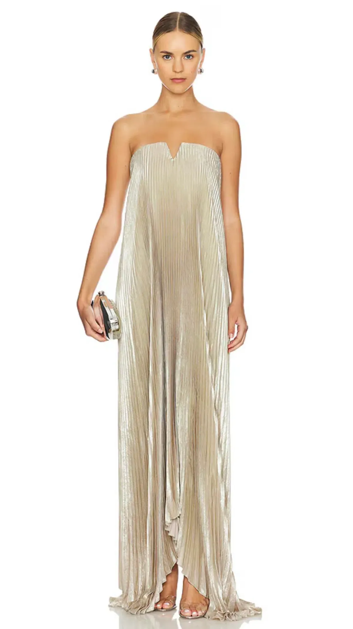 L’IDEE Black Tie Gown- Gold Shimmer Size 10  - Image 1