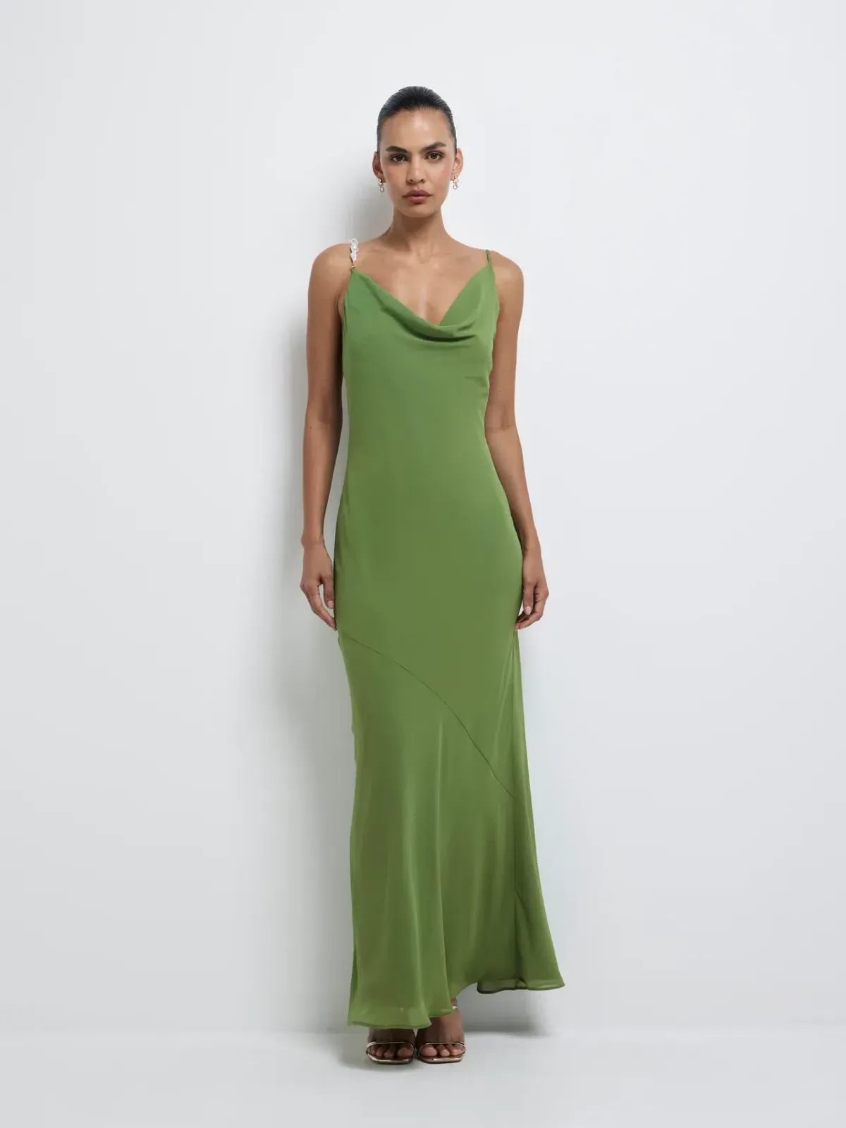 Sheike Anya Maxi Dress Green Size 10 - Image 6