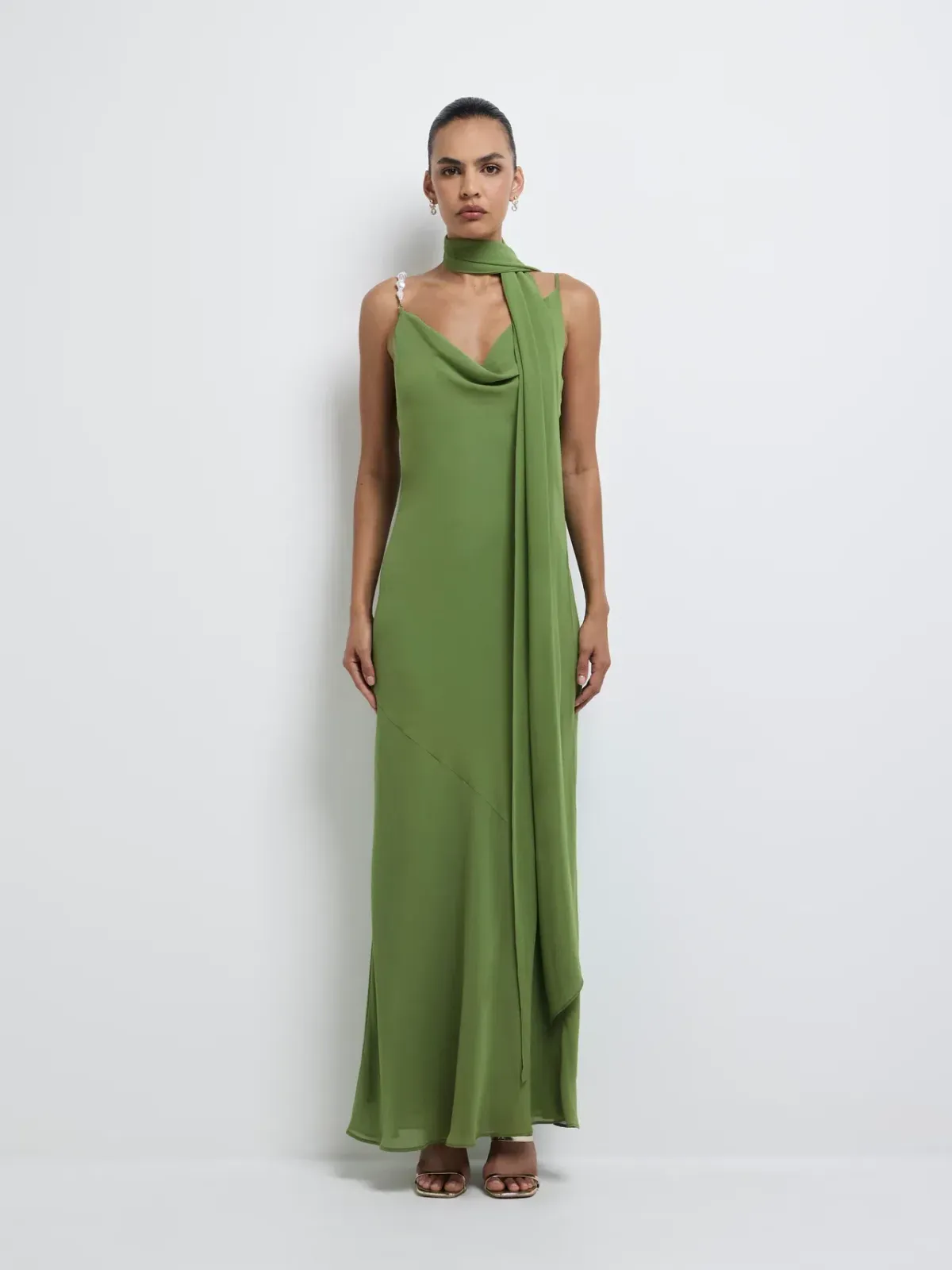Sheike Anya Maxi Dress Green Size 10 - Image 1